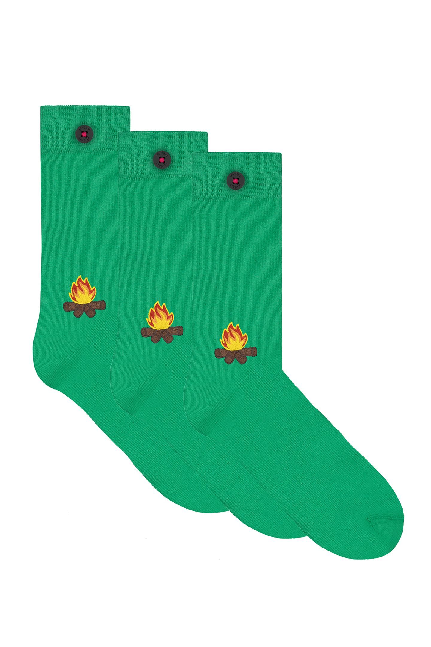 A-DAM 3-PACK CASUAL SOCKS WES GREEN 1