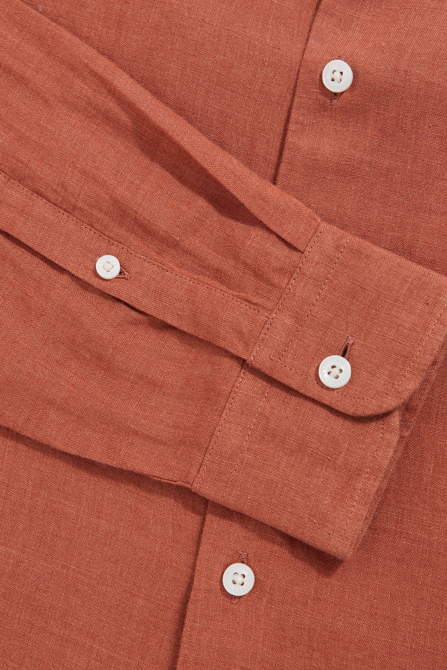LS LINEN SHIRT CINNAMON BROWN 6