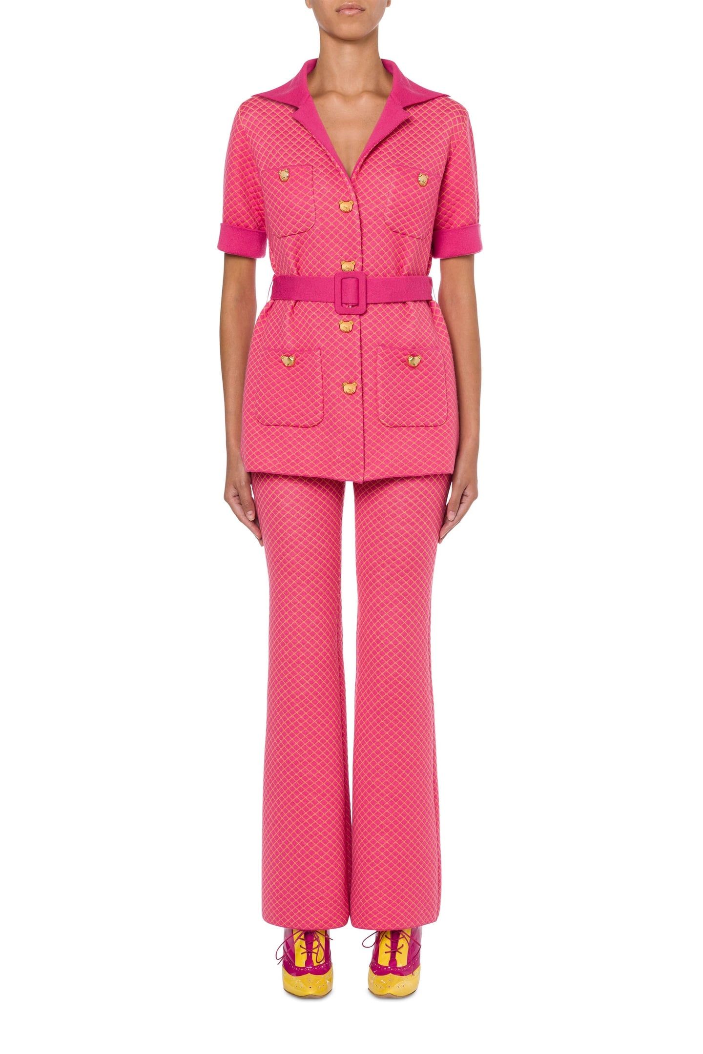 TEDDY BUTTONS WOOL CARDIGAN PINK 1