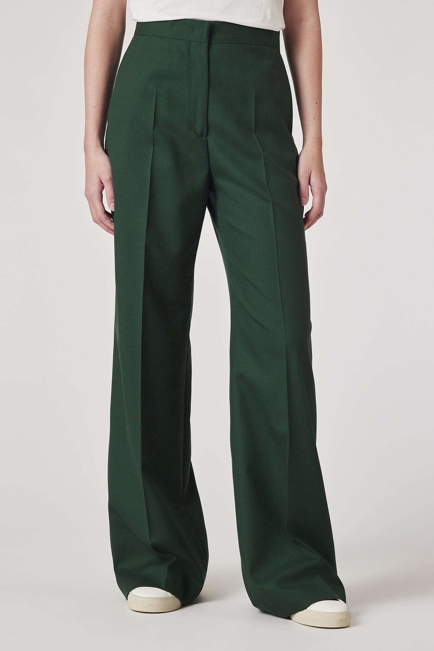 WOMENS TROUSERS BOTTLE GREEN 1