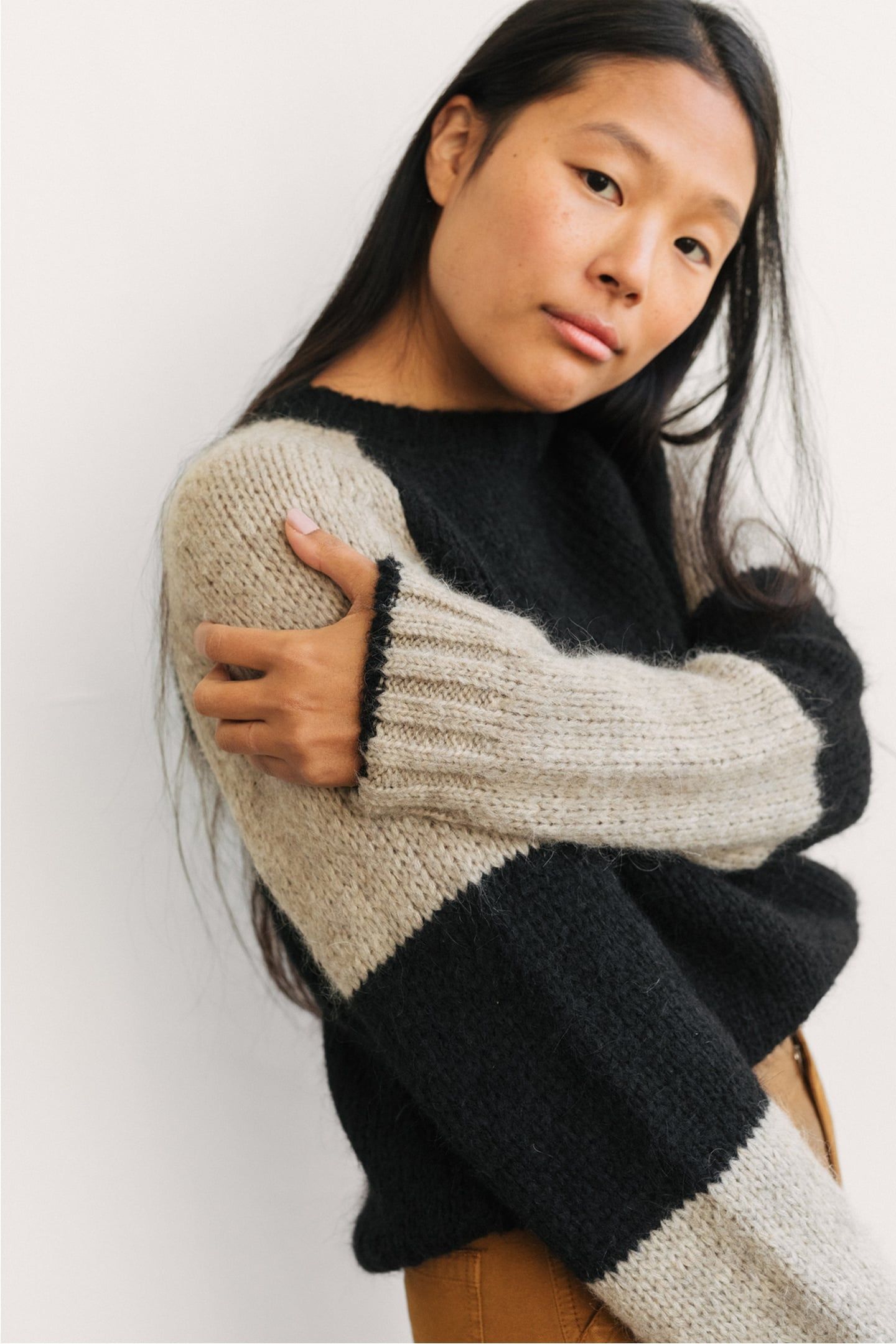 KIKAIJIMA KNIT BLACK/BEIGE 6