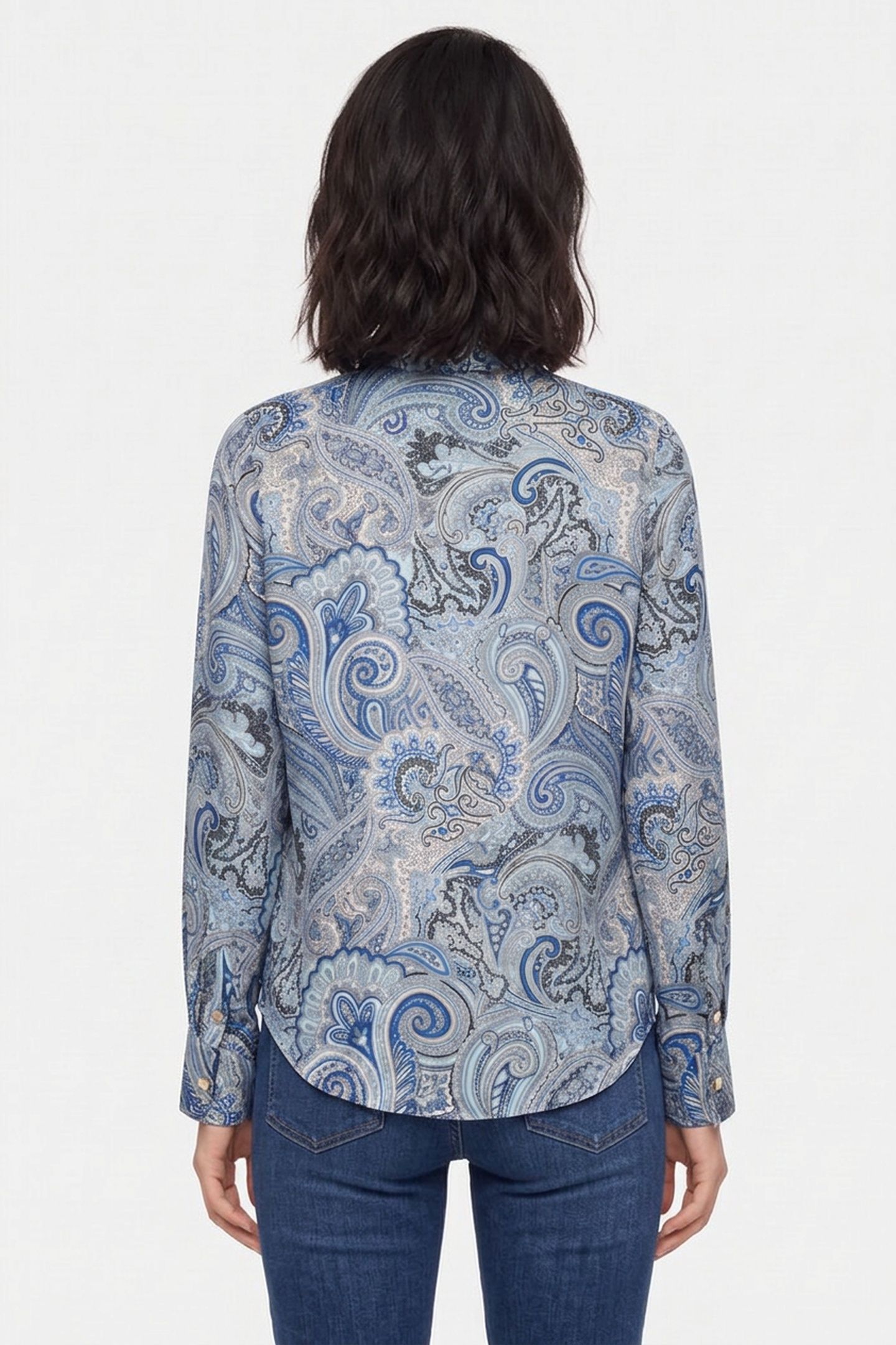 NEW MELISSA SHIRT FLORAL PAISLEY BLUE 2