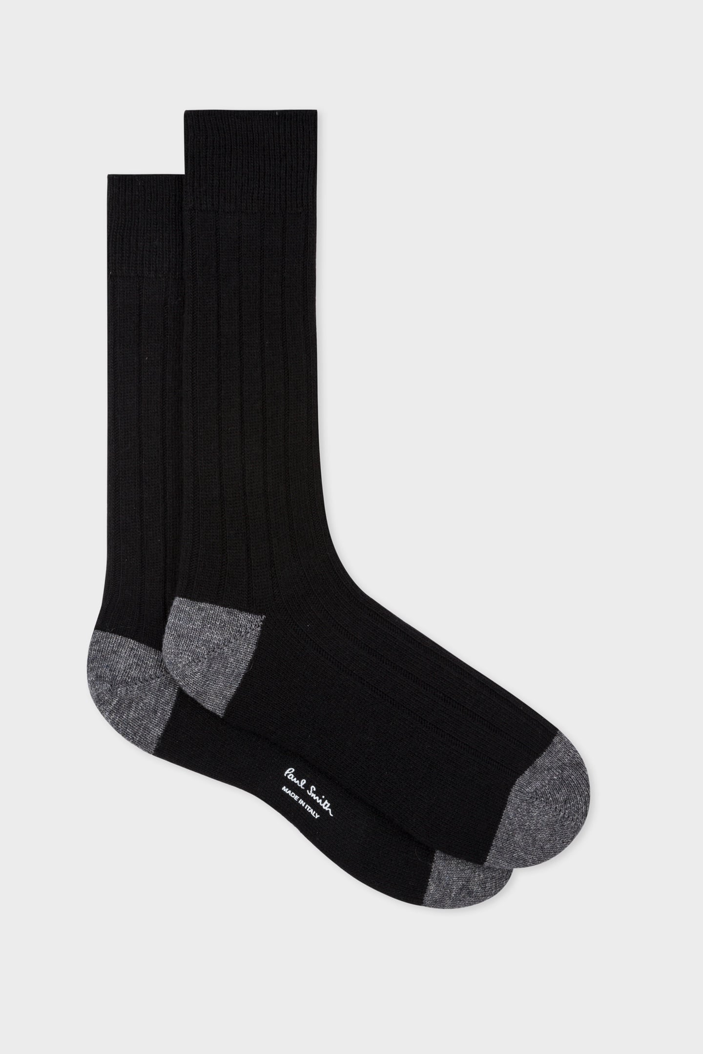 MEN SOCK WOOL CASHMERE BLACK 1