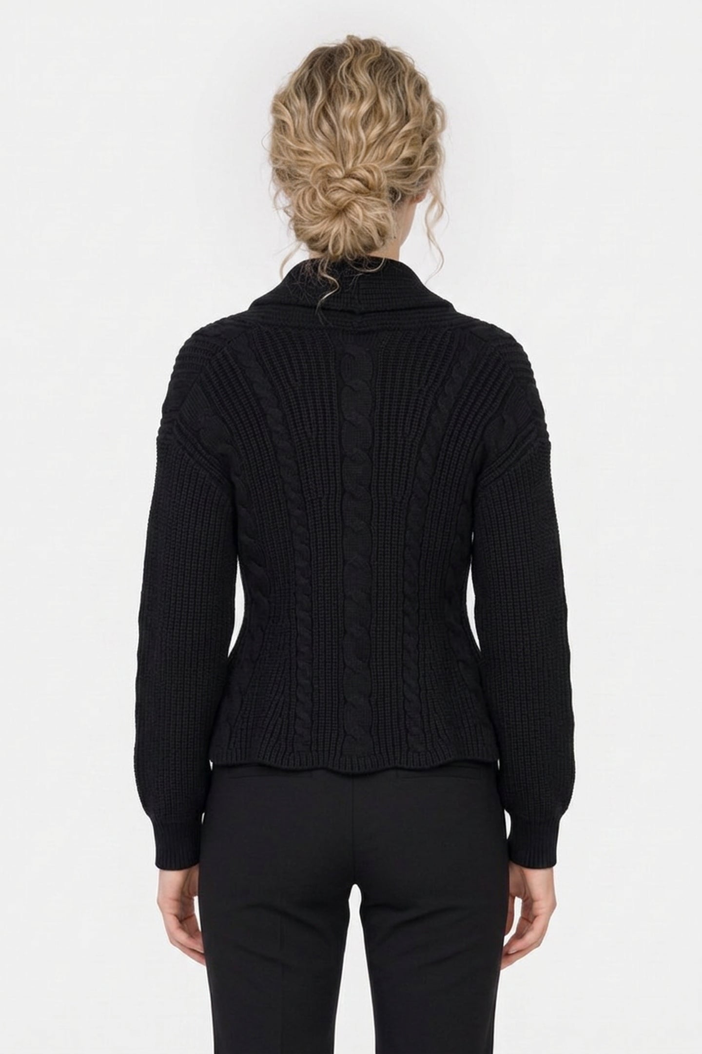 ADARA CABLE ZIPPED C JET BLACK A996 2