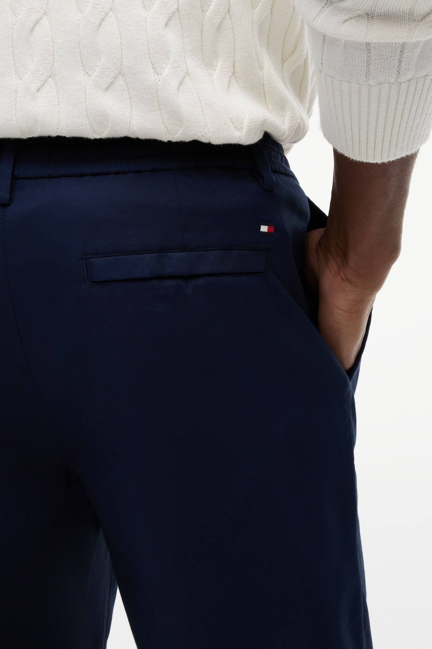 PERFORMANCE HARLEM TAPERED TWILL TROUSERS CARBON NAVY 5