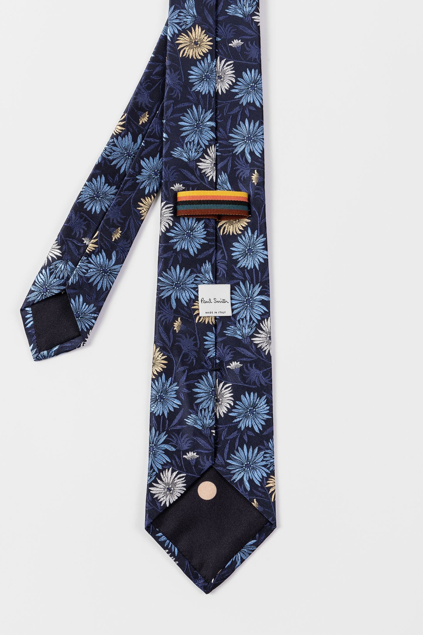 MEN TIE FLOWERS VERY DARK NAVY 2