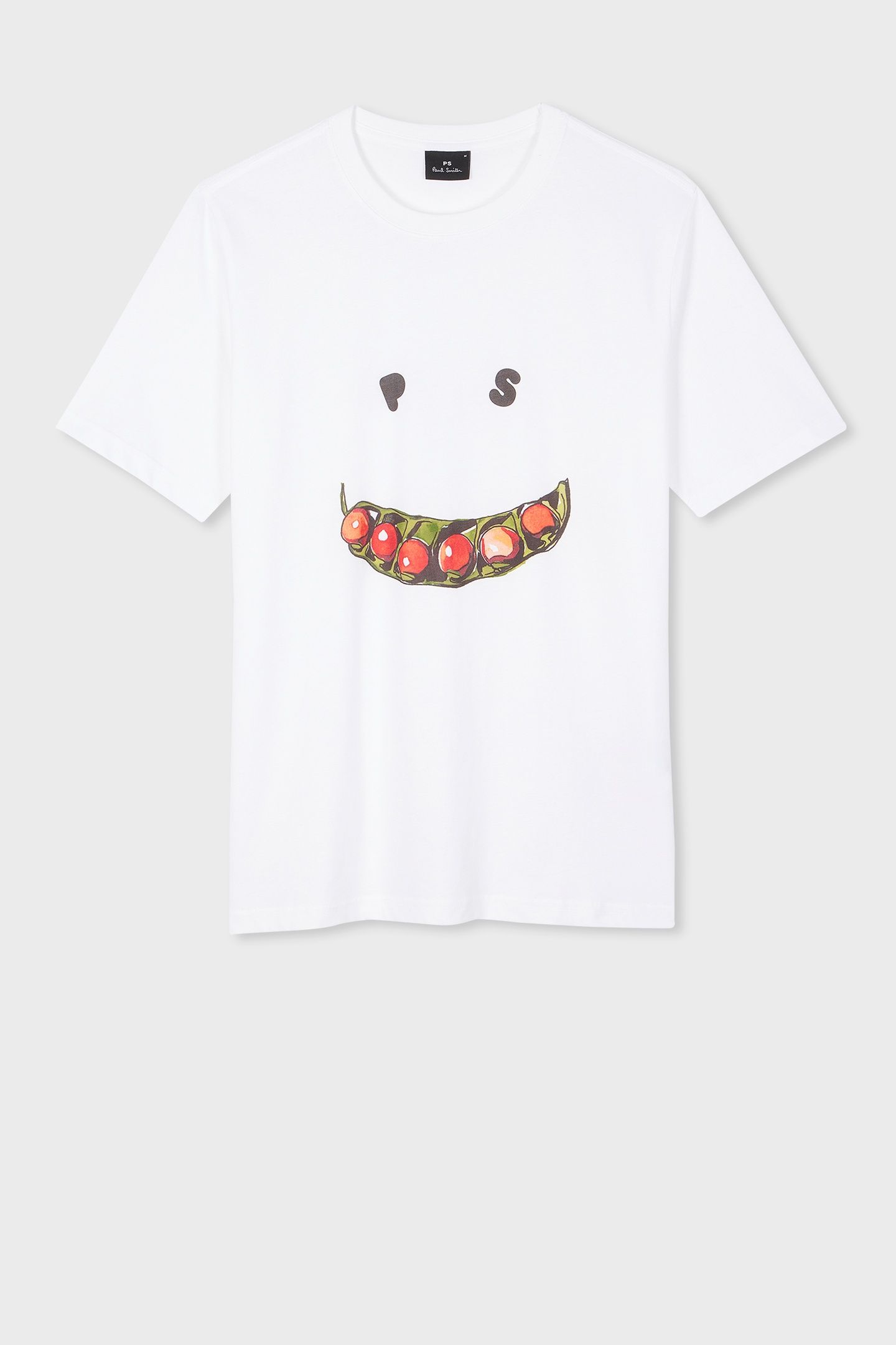 MENS REG FIT T SHIRT HAPPY PEAS WHITE 1