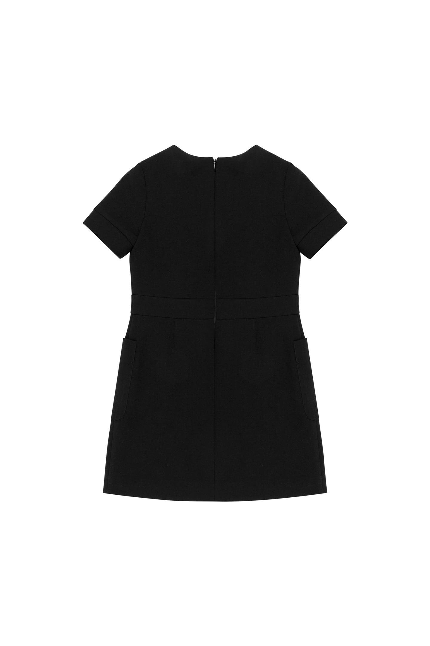 GIRL'S CREPE DRESS MORPHED BUTTONS BLACK 2