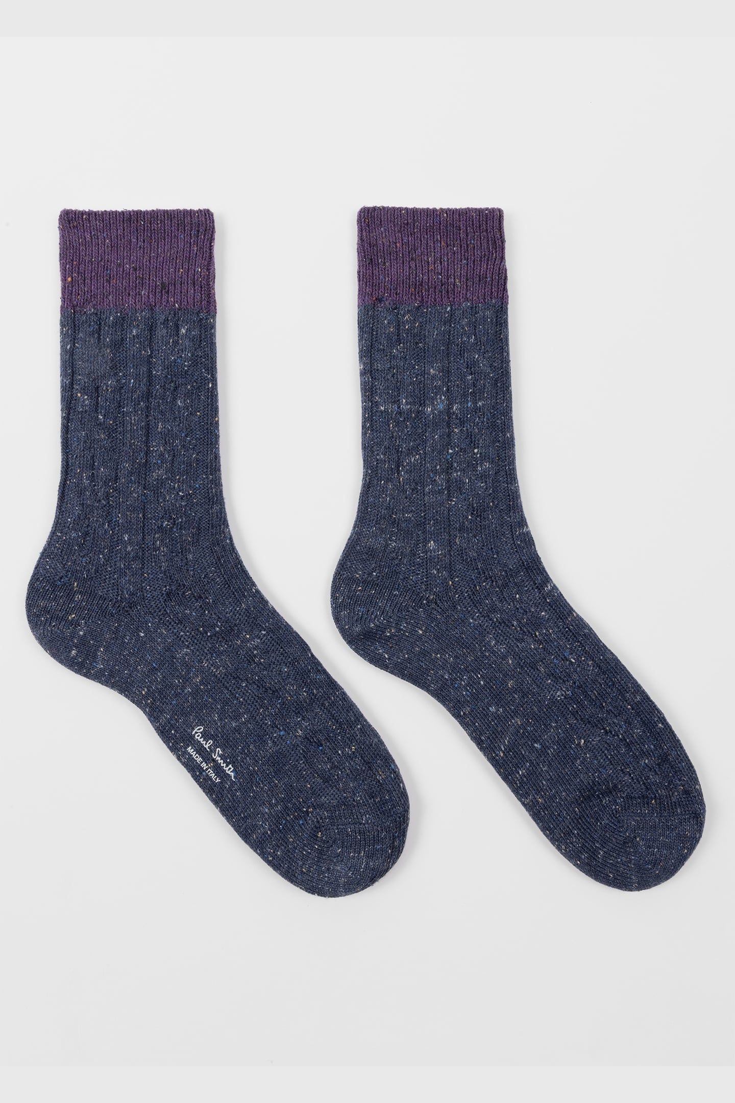 WOMEN SOCK NEPS CABLE NAVY 3