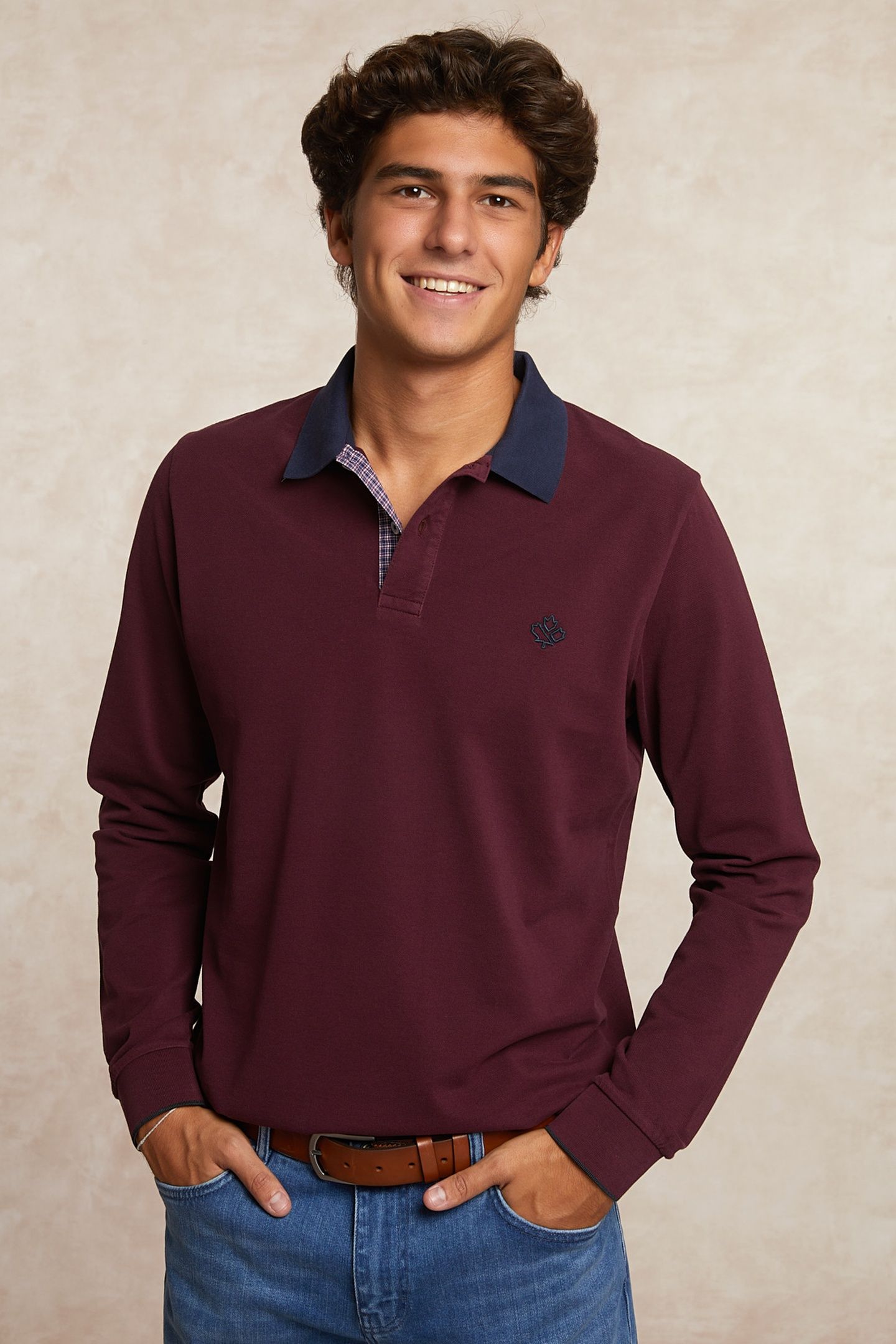 CUSTOM FIT COTTON FANCY PIQUE POLO GRAPE RED 3