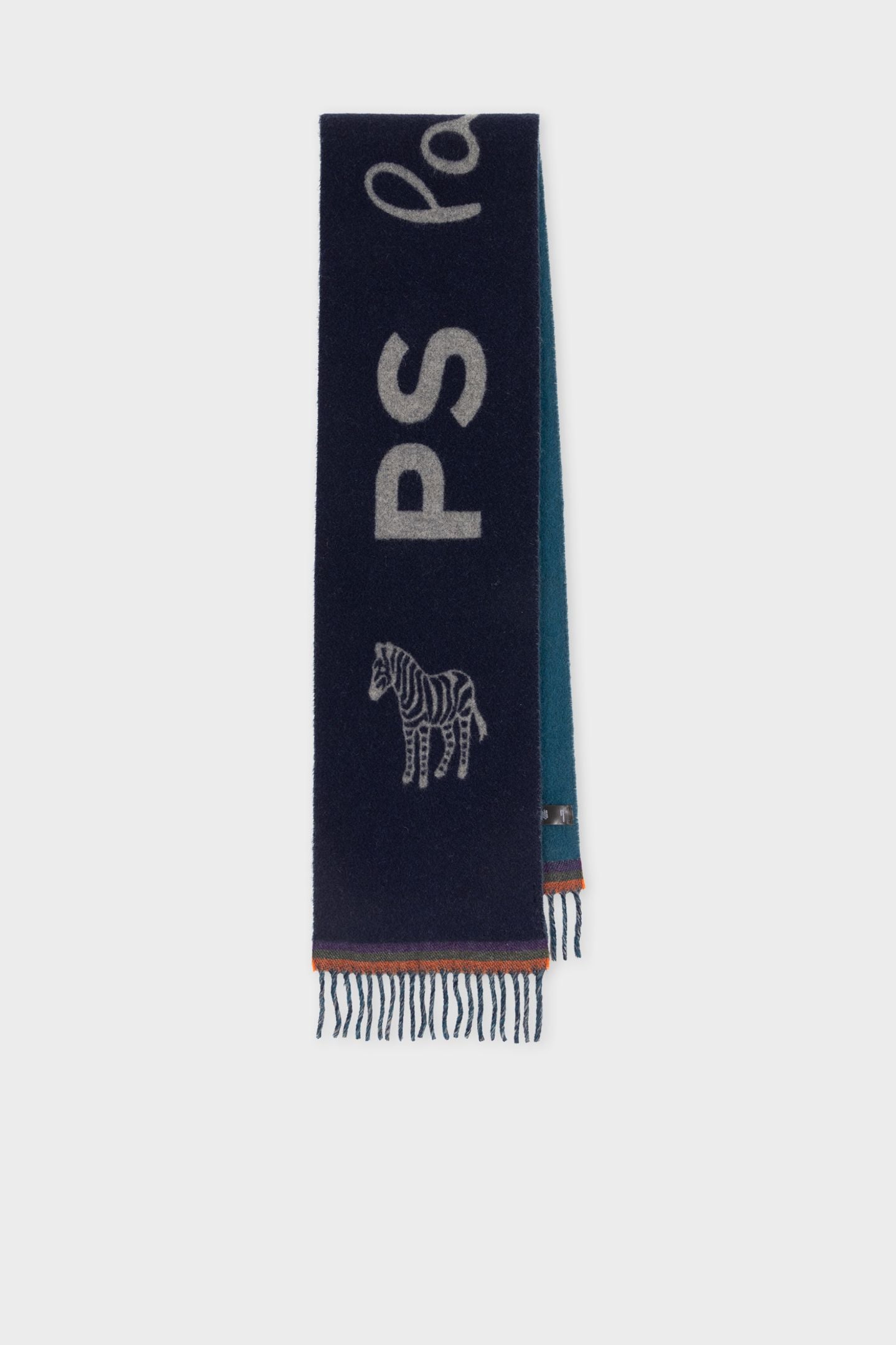 MEN SCARF PS ZEBRA LOGO NAVY 1