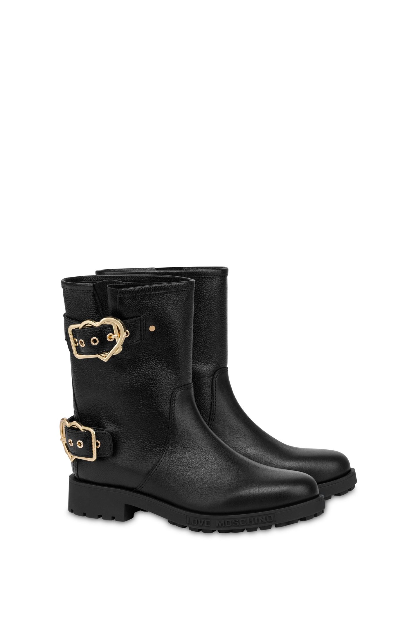 CALFSKIN ANKLE BOOTS BLACK 2