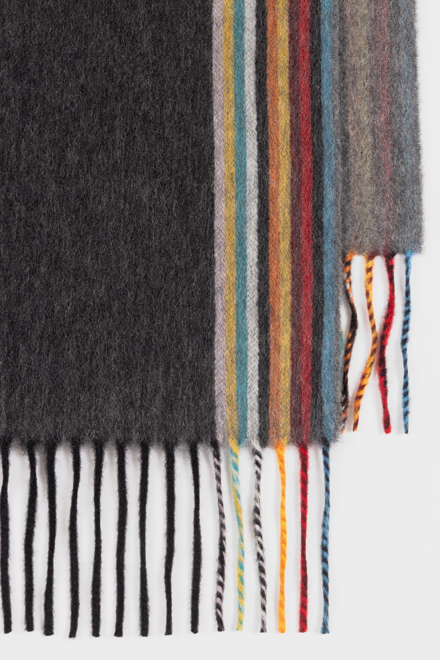 MEN SCARF SIG WOVEN EDGE BLACK 2
