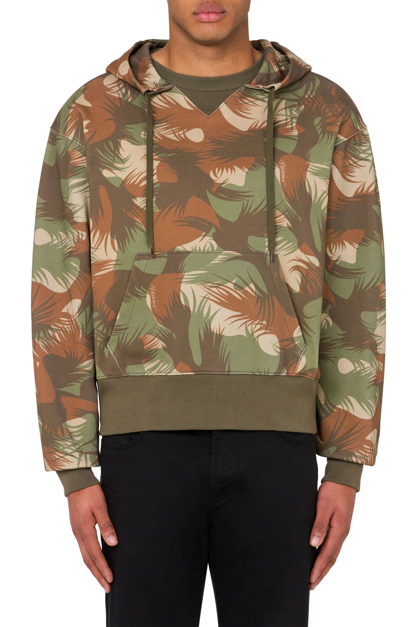 CAMOUFLAGE PRINT HOODIE GREEN 1