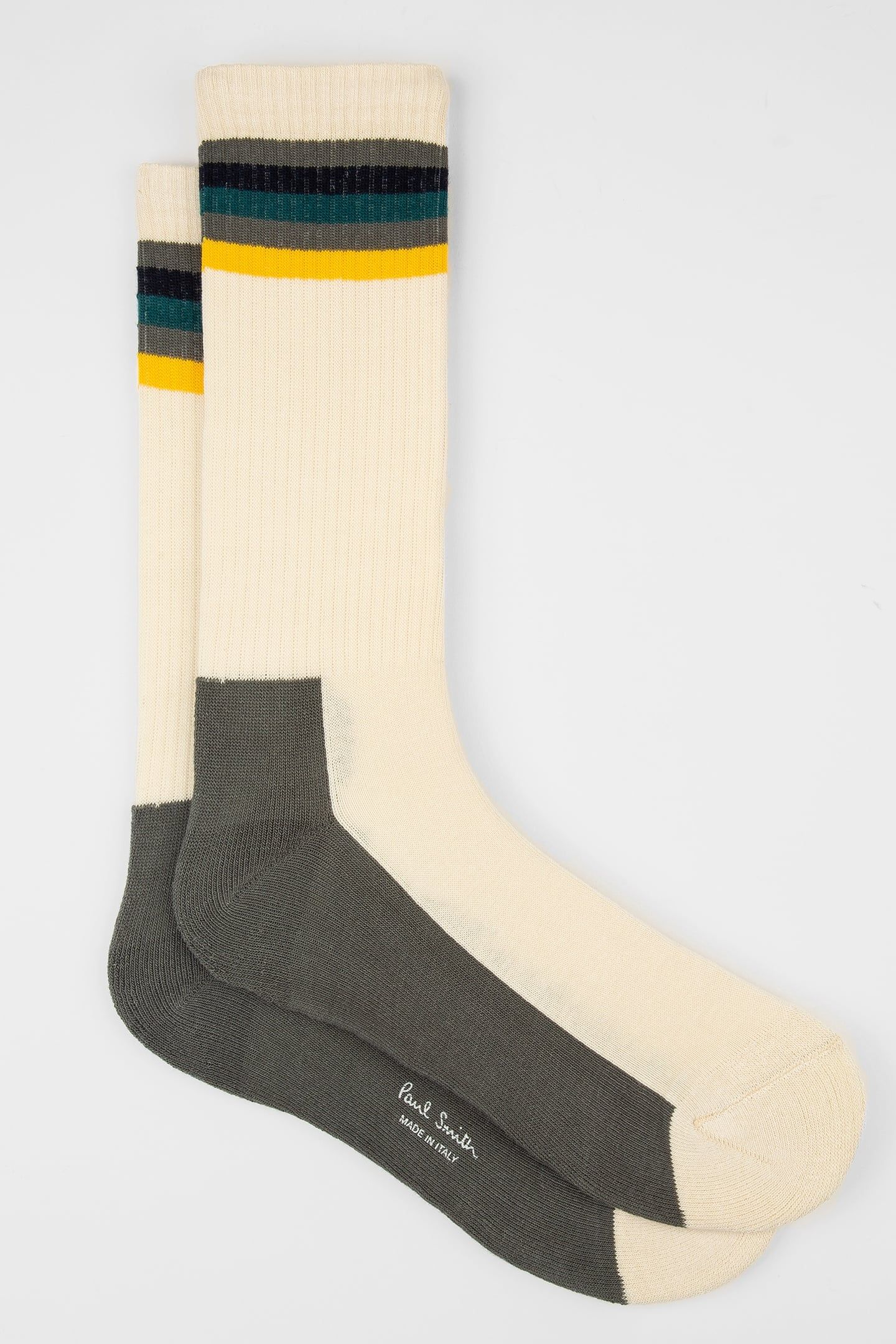 MEN SOCK ALFONZO STRIPE WHITE 2