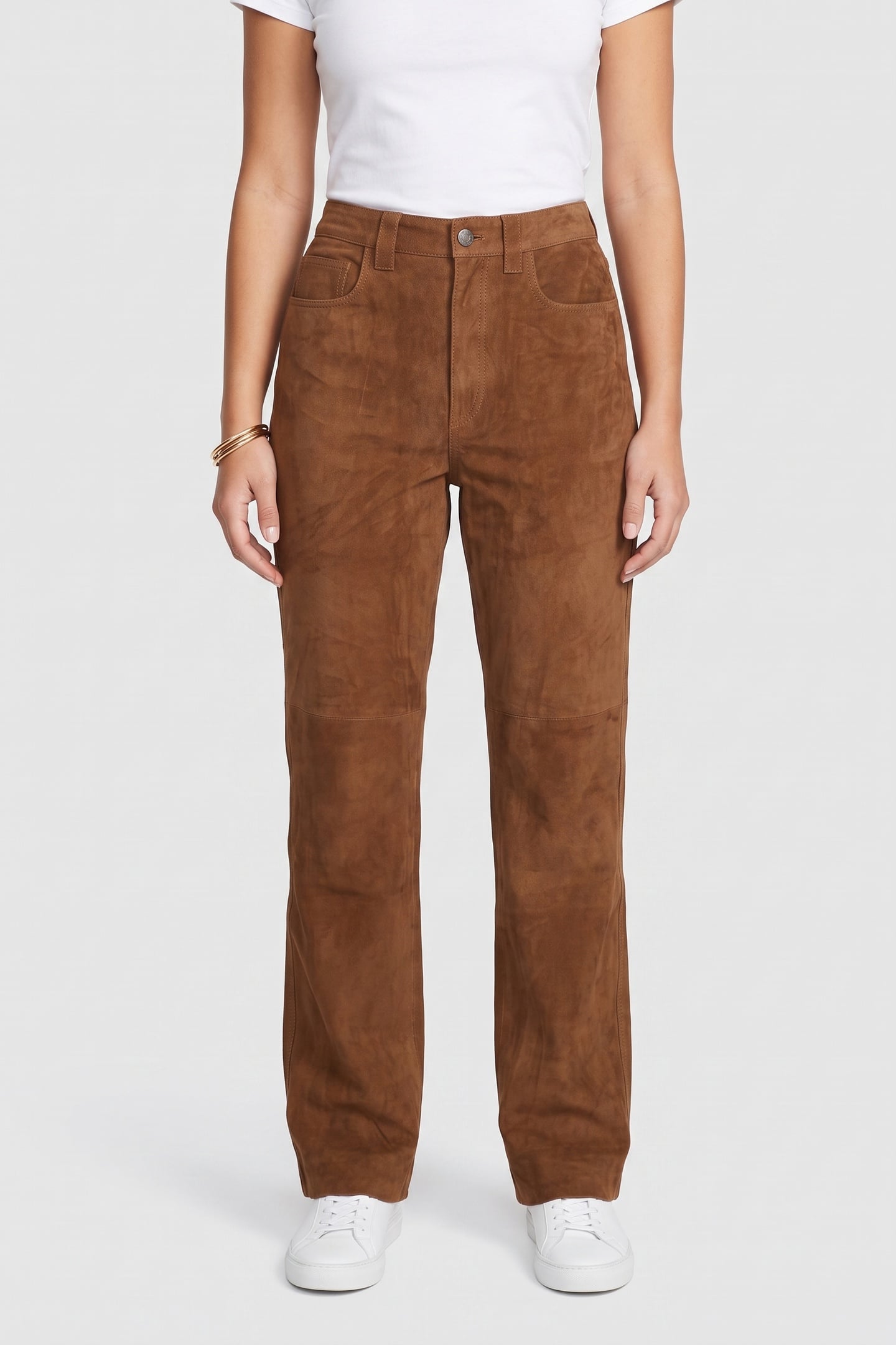 ES MELISSA SUEDE TROUSERS BROWN 1