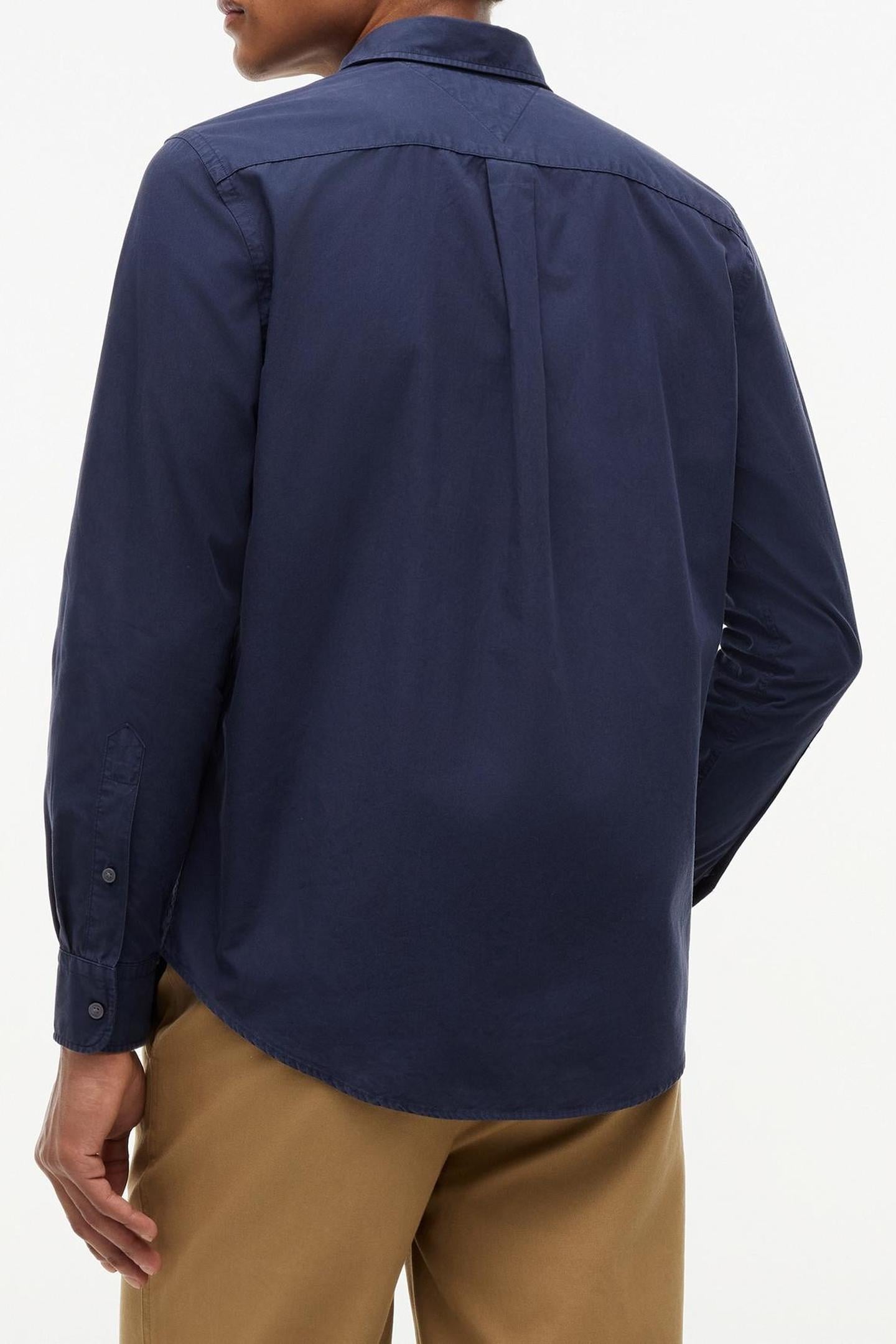 REGULAR FIT WASHED POPLIN SHIRT CARBON NAVY 6
