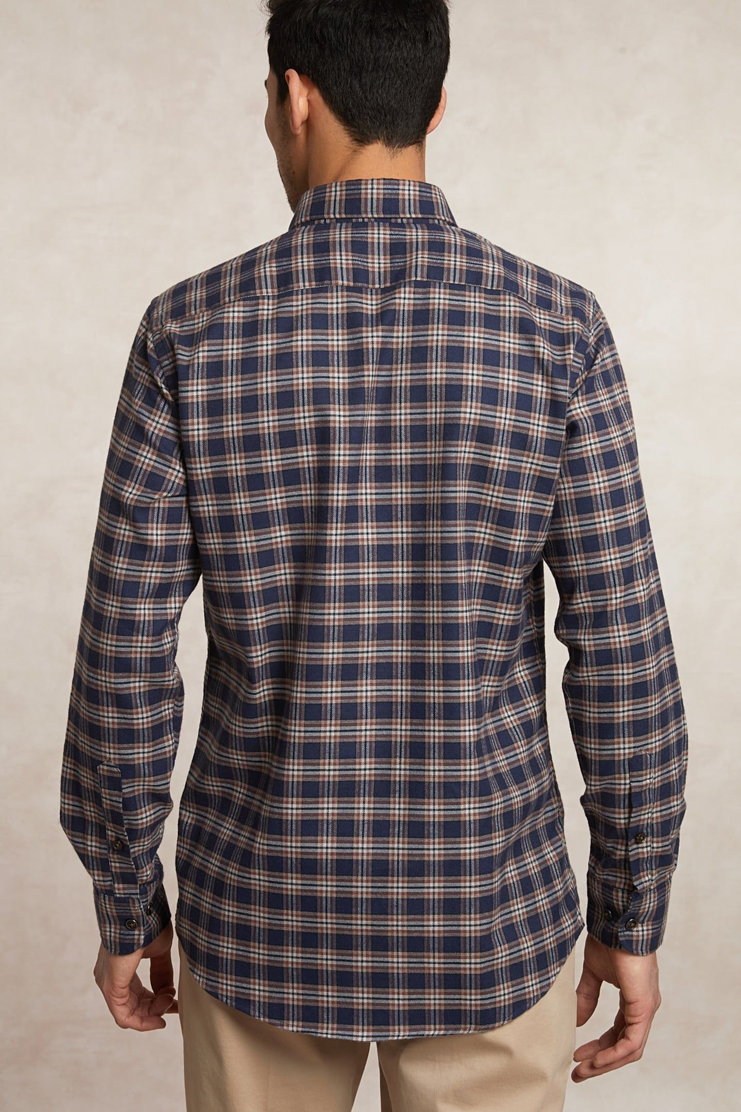 CUSTOM FIT CHECKED FLANNEL SHIRT MULTI 2