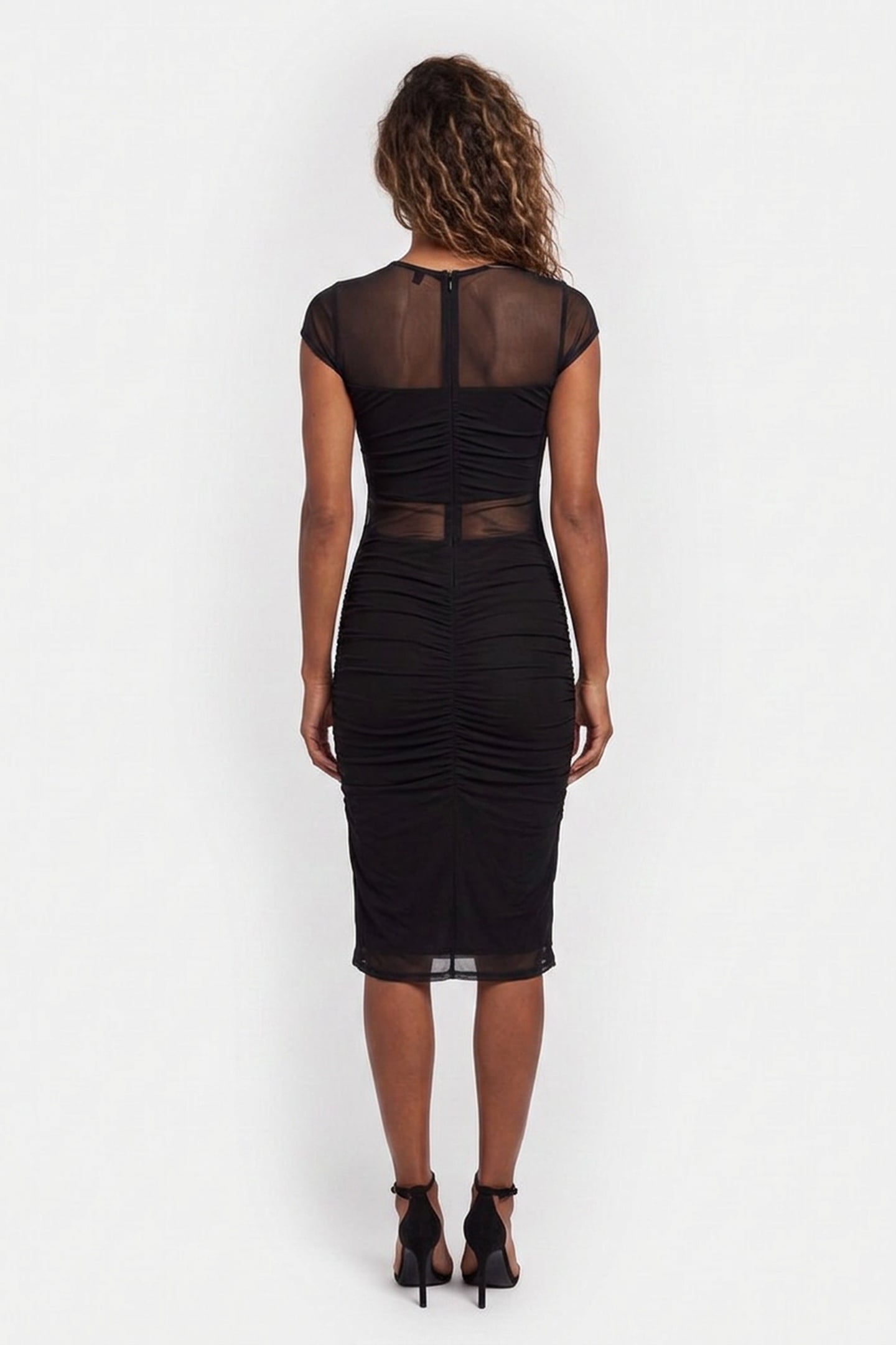 SS GRACEY MESH DRESS JET BLACK A996 2