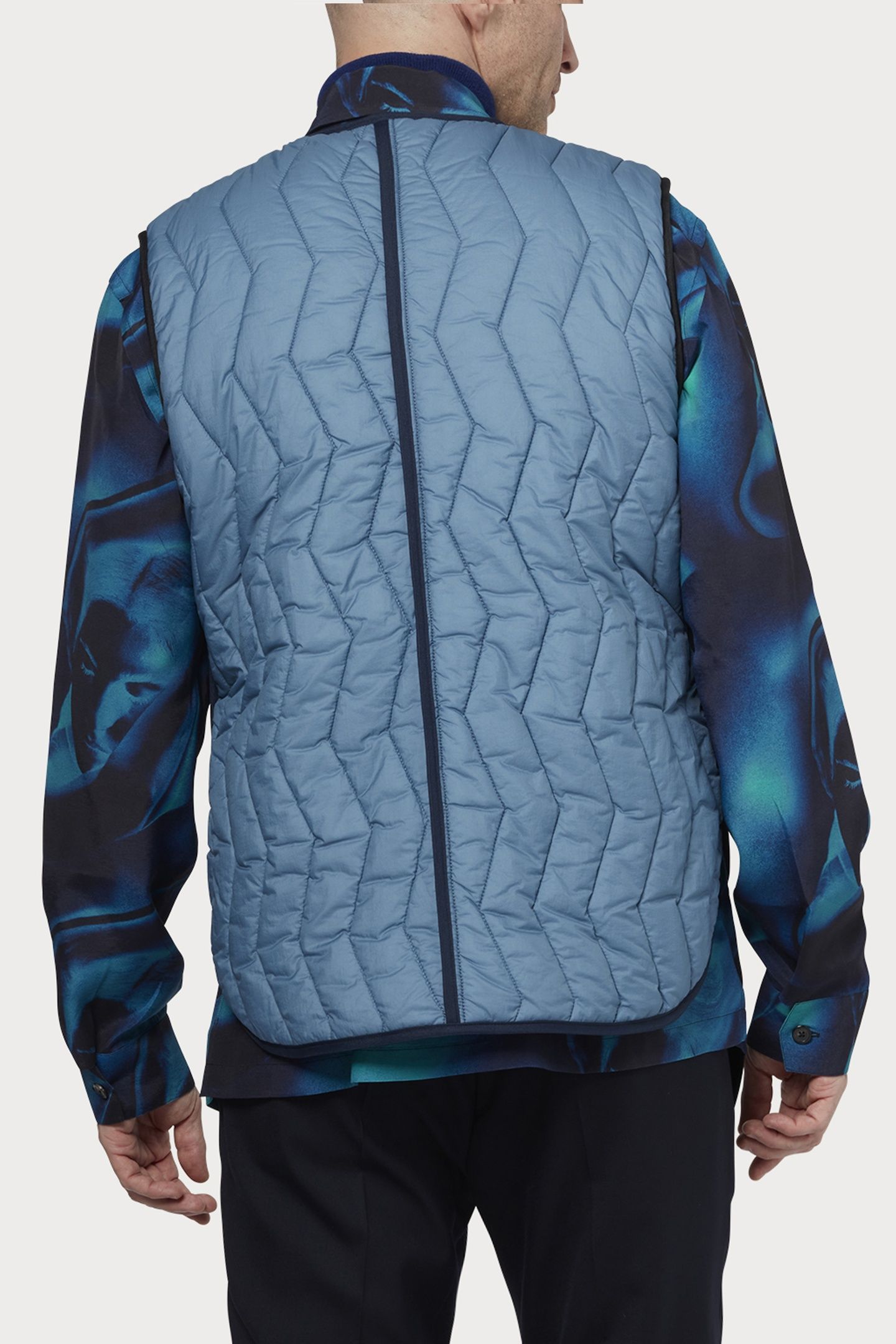 GENTS QUILTED GILET BLUE 2