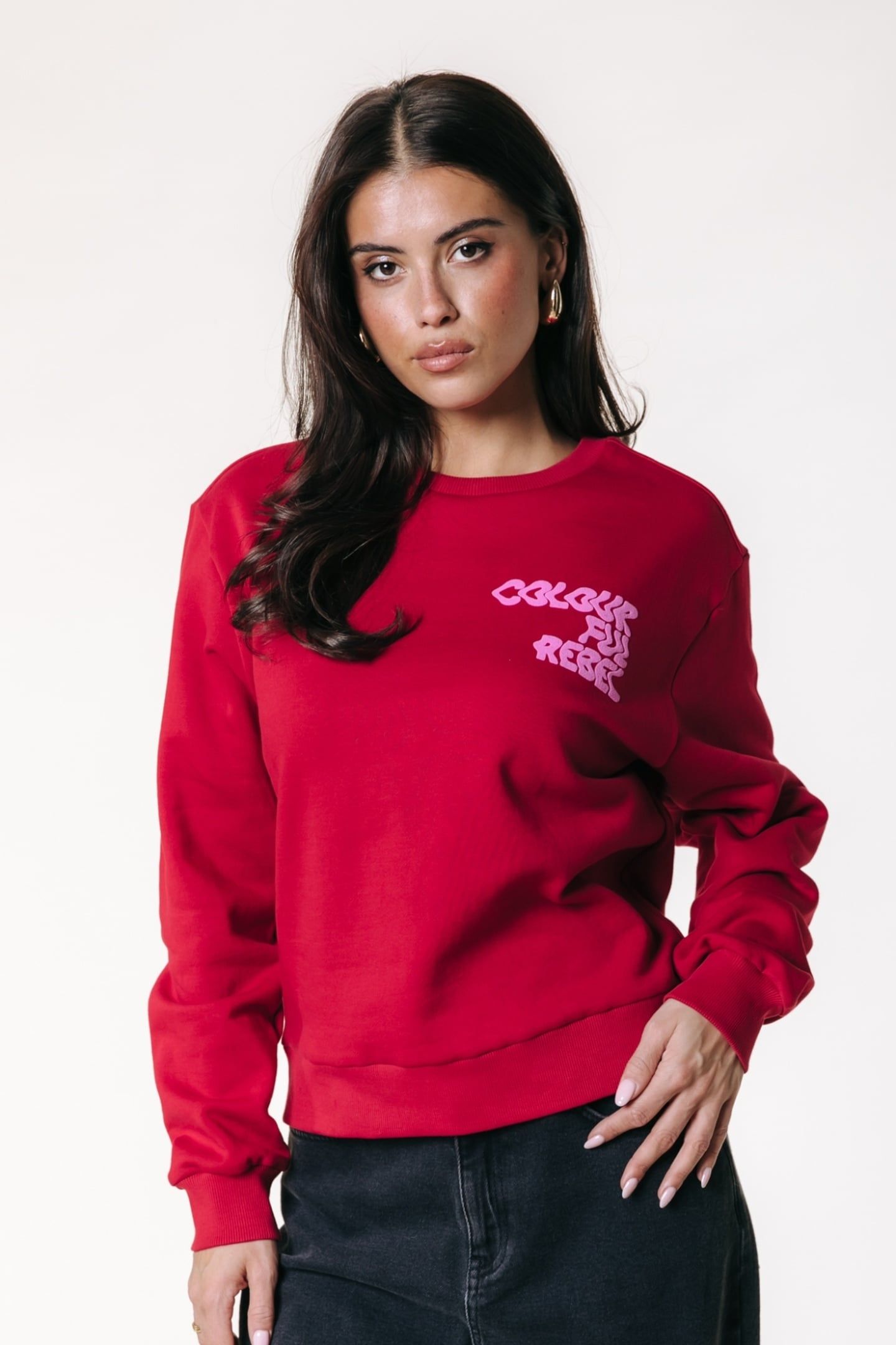 PUFF LOGO RELAXED SWEAT RED 1