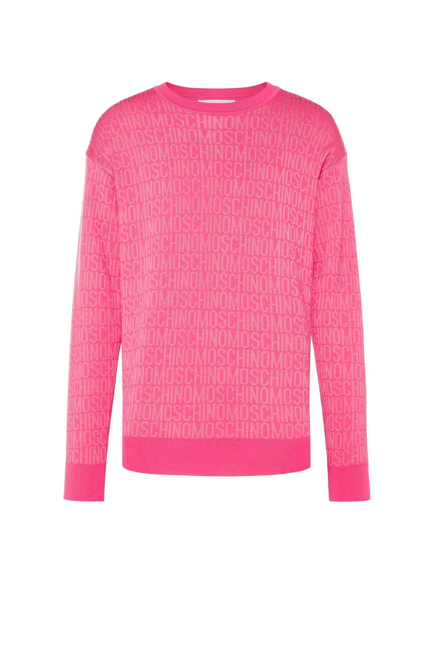 ALLOVER LOGO JACQUARD WOOL PULLOVER PINK 3