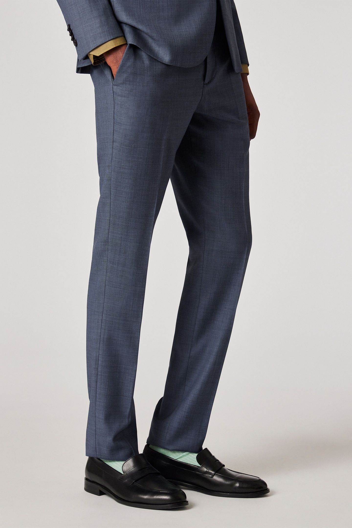 MENS TAILORED FIT 2 BUTTON SUIT BLUE 3