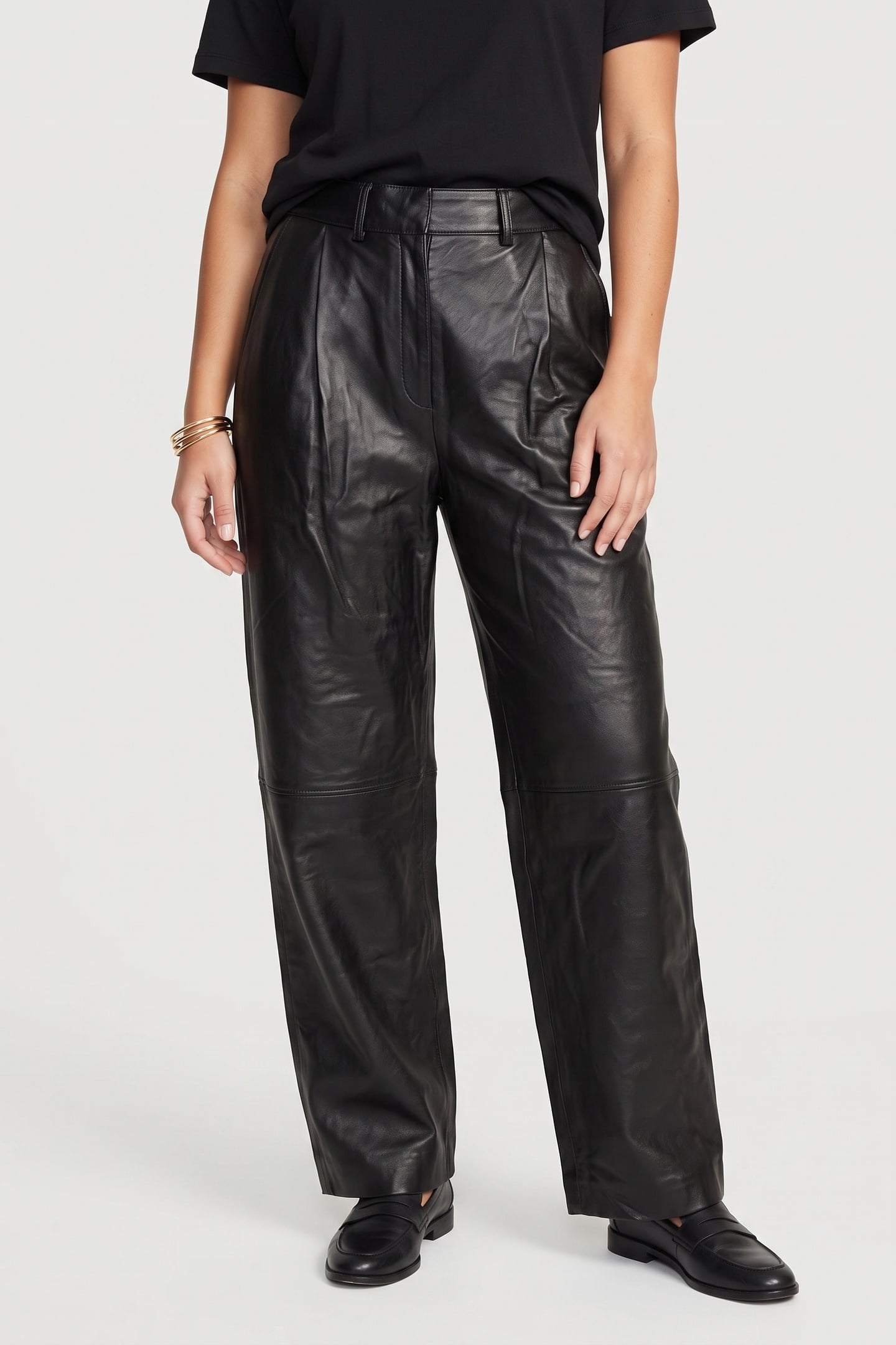 X ALEXA LEATHER TROUSERS BLACK 1