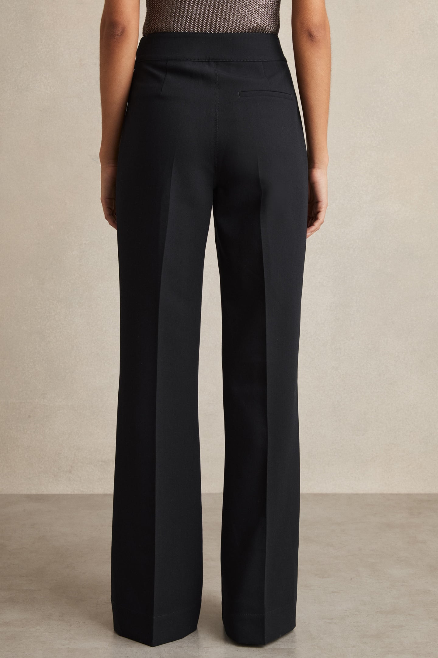 WIDE LEG BUTTON BETAIL TROUSER NAVY 2