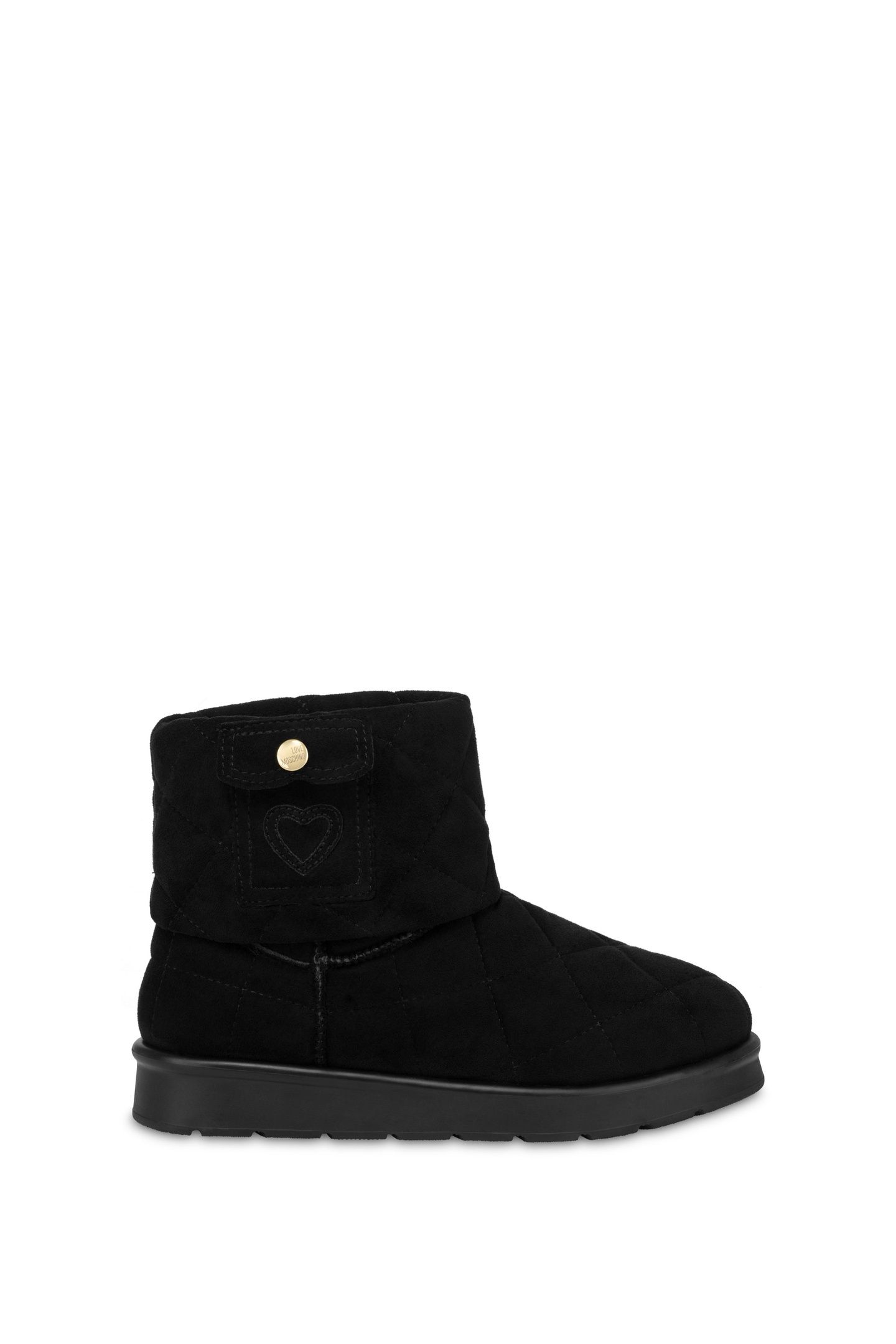 ANKLE BOOTS IN SOFT QUILTED FABRIC BLACK 1