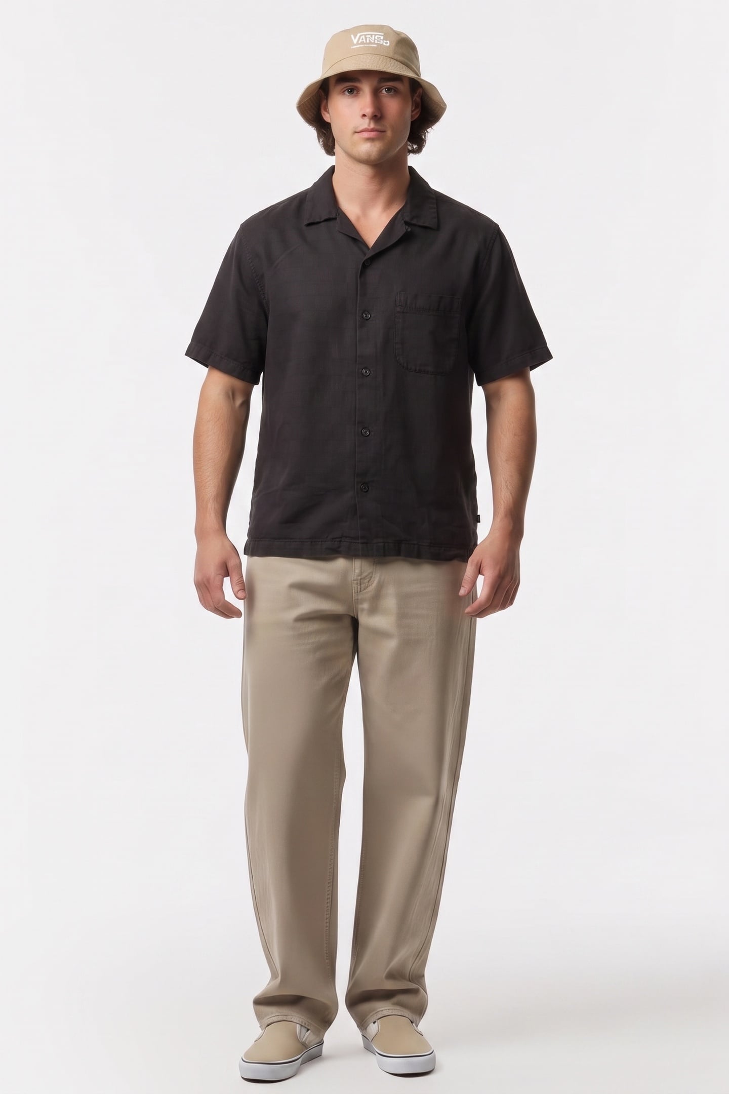 VAN DOREN TENCEL CHECK BLACK 1