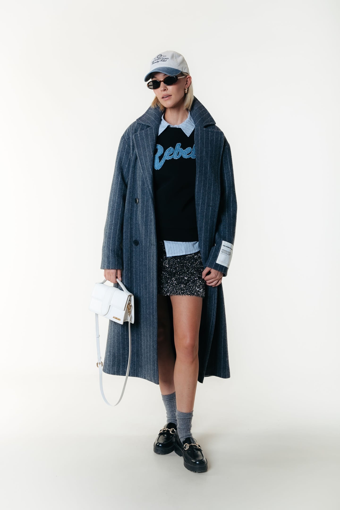 DENIM PATCH RELAXED SWEAT BLACK 1
