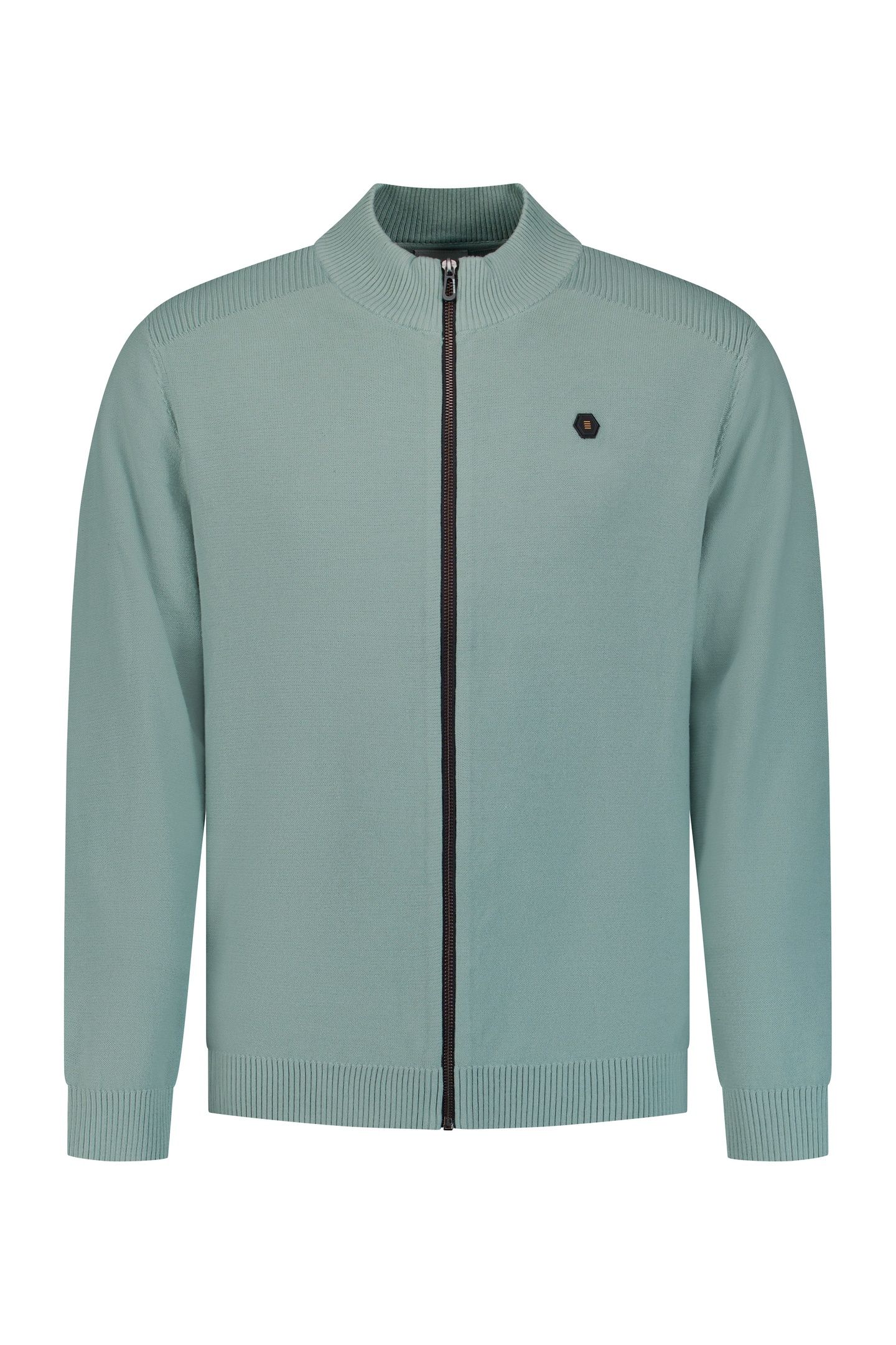 PULLOVER FULL ZIP SHOULDER DETAIL DUSTY BLUE 2