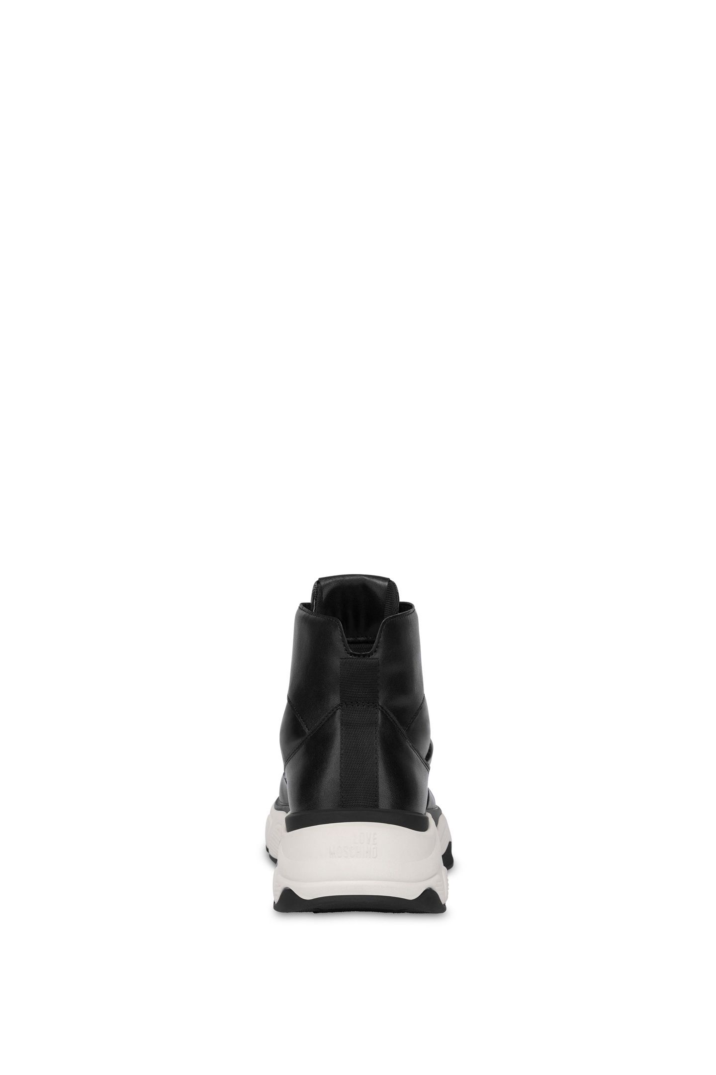 HIGH-TOP SNEAKERS IN CALFSKIN AND NYLON BLACK 4