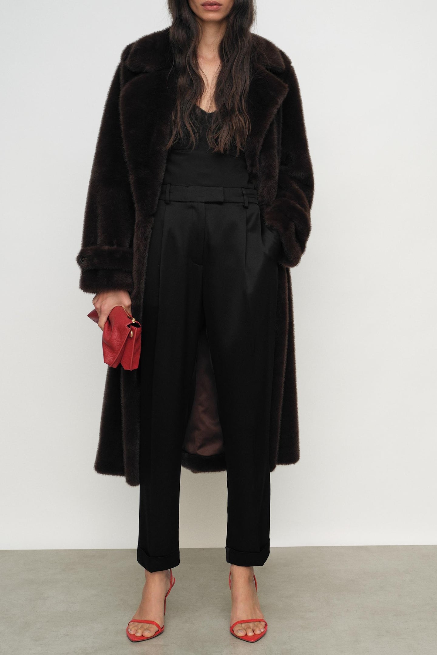 SATIN TAPER TROUSER BLACK 2