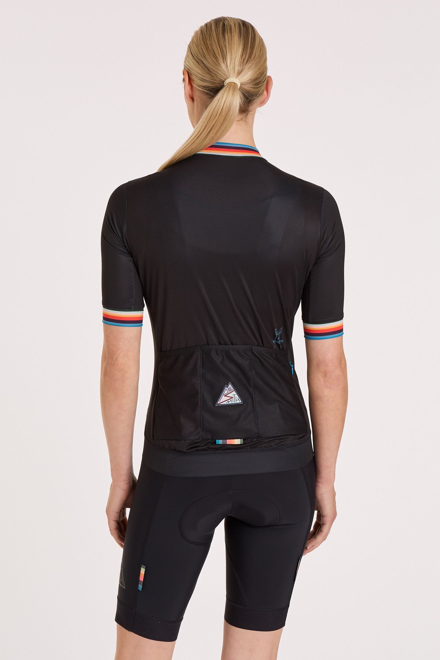 WOMENS CYCLE JERSEY S/S ARTIST STRIPE BLACK 3