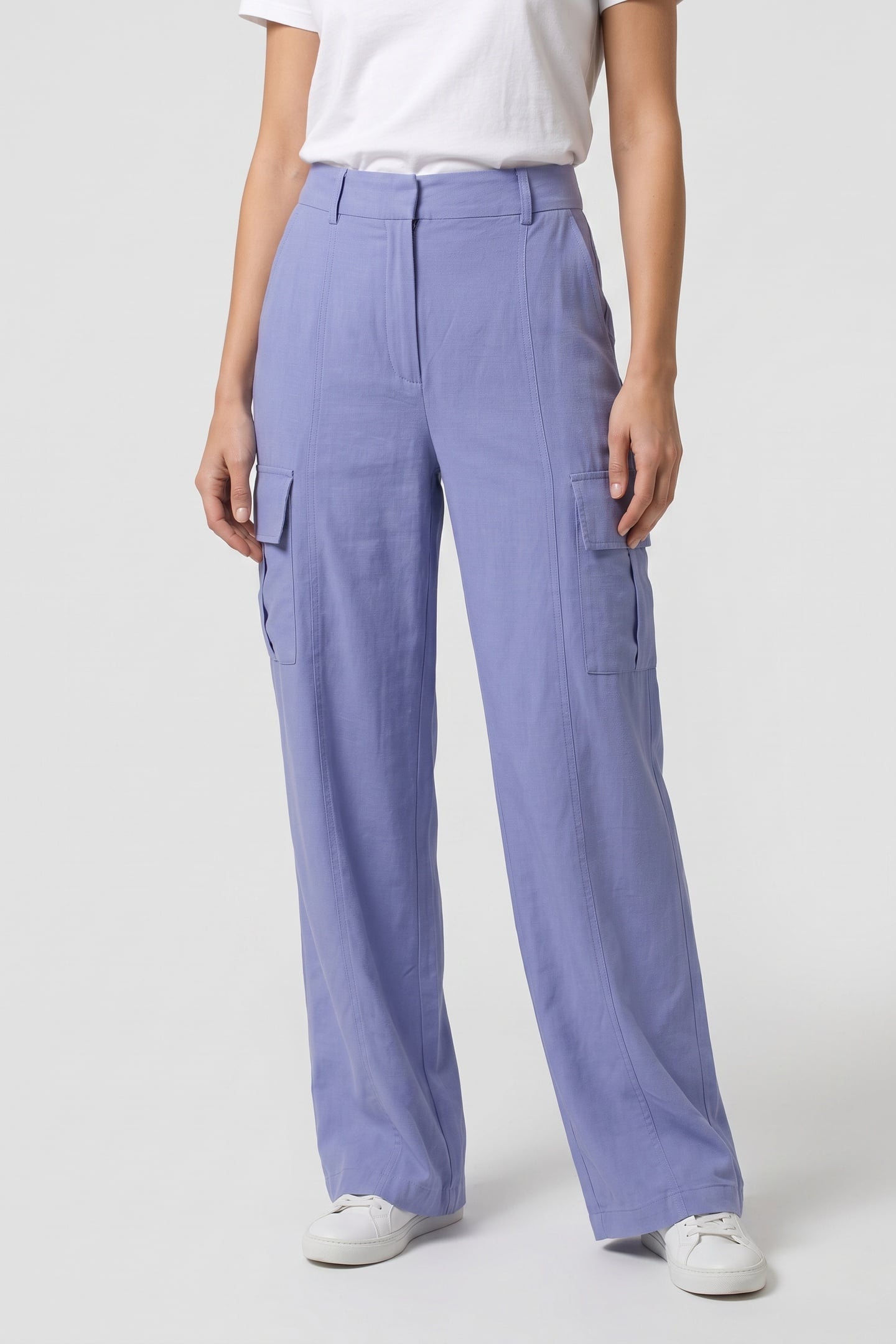 LA JUDE CARGO TROUSER BLUE 1