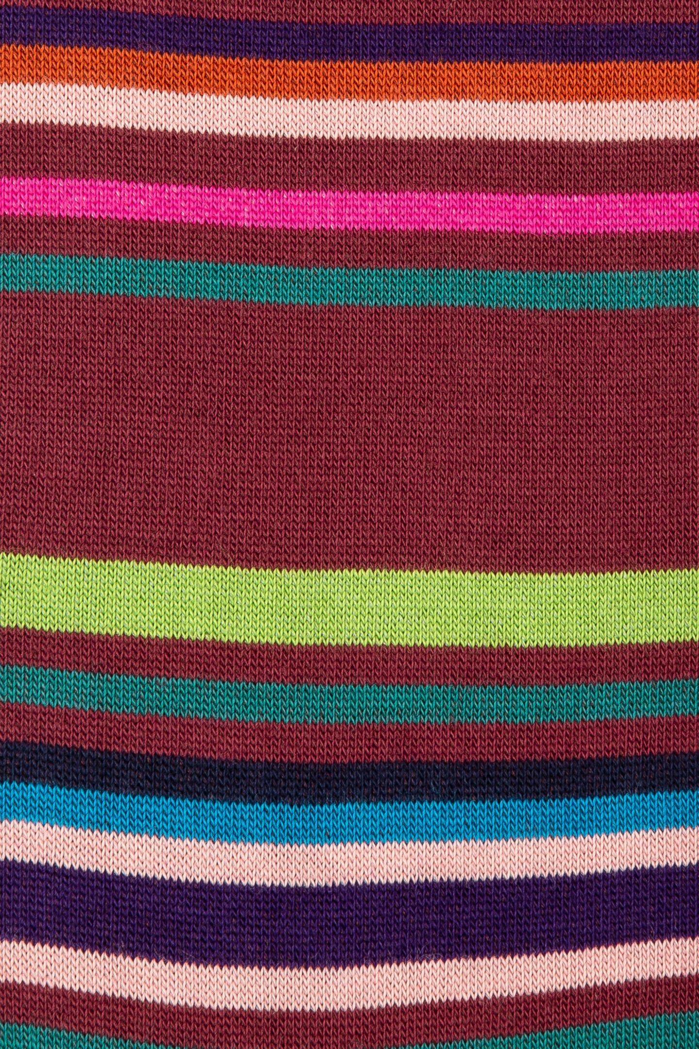 MEN SOCK YODEL STRIPE BURGUNDY/ BORDE 3