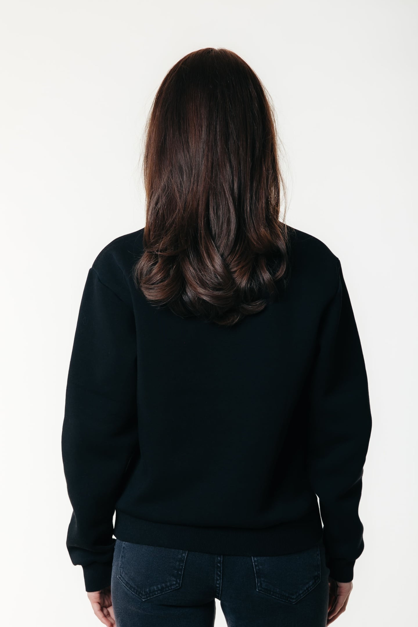 DENIM PATCH RELAXED SWEAT BLACK 3