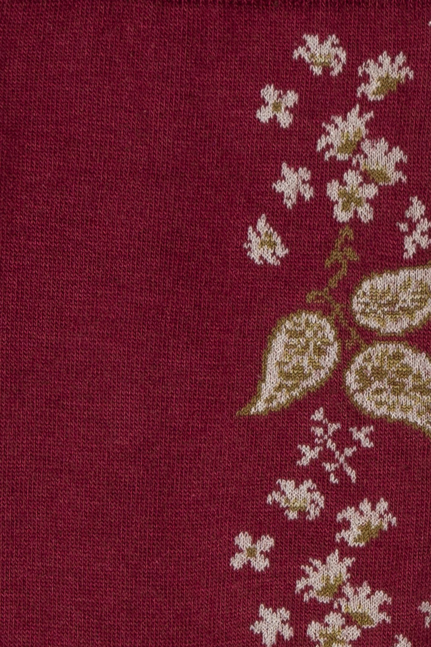MEN SOCK TERENCE PAISLEY BURGUNDY/ BORDE 3