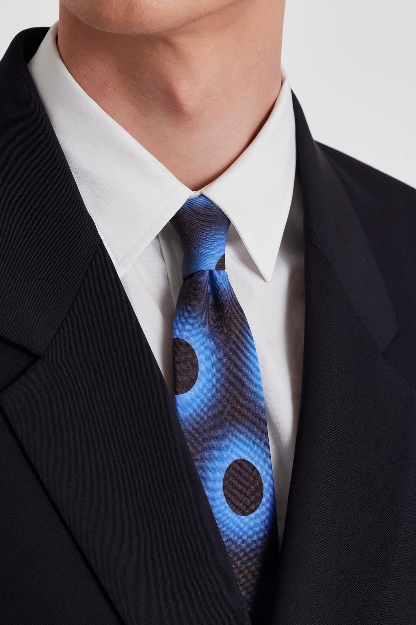 MEN TIE GLOW POLKA VERY DARK NAVY 7