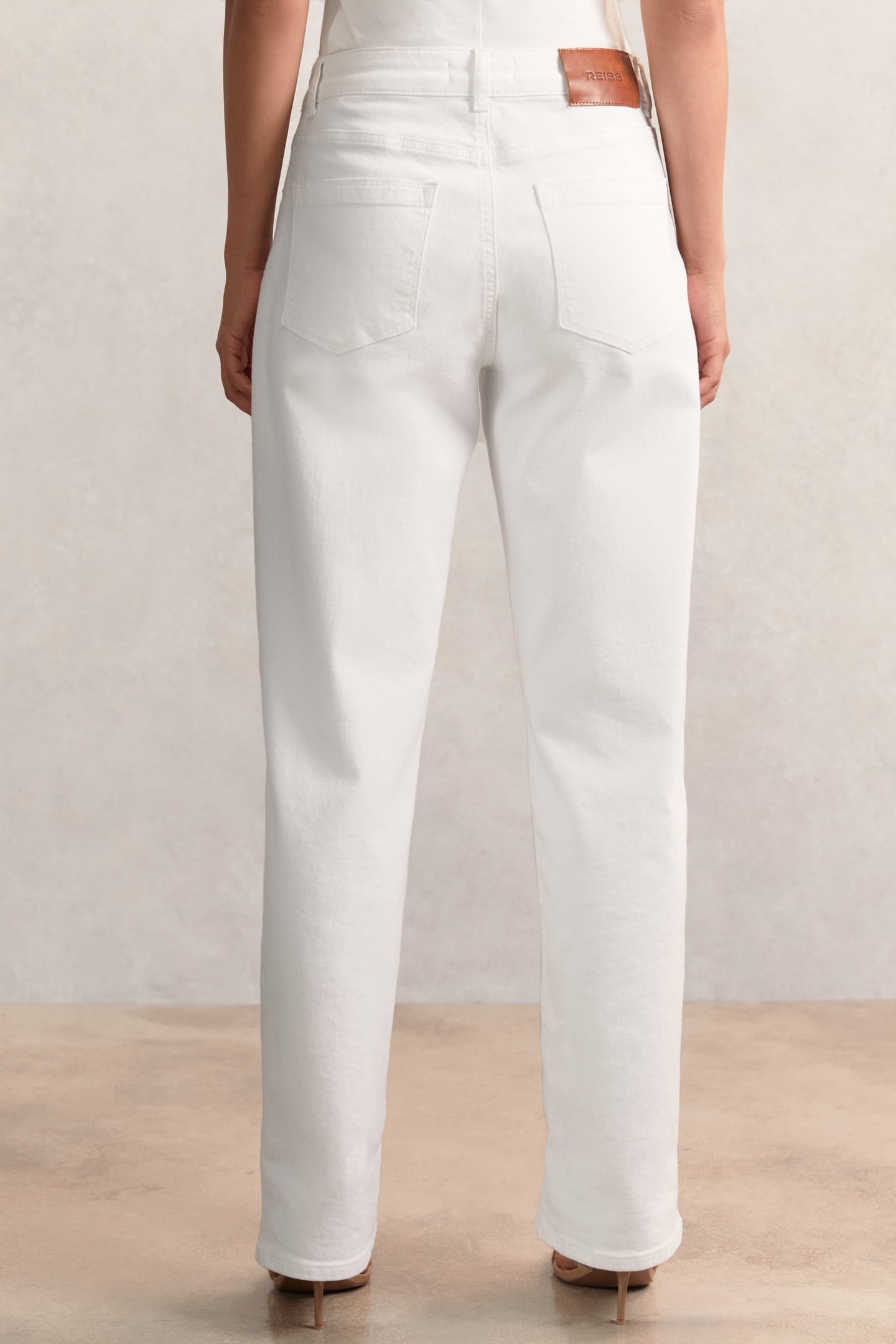 TURN UP STRAIGHT LEG JEAN WHITE 4