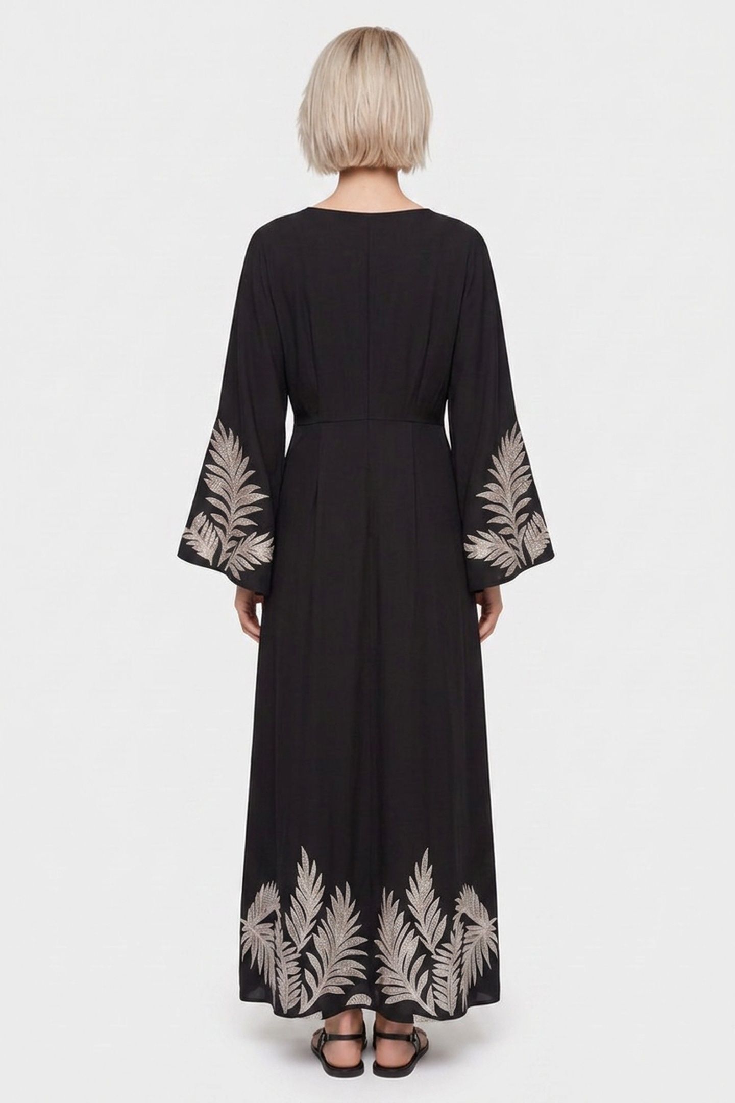 LS ANGELE LONG DRESS JET BLACK A996 2
