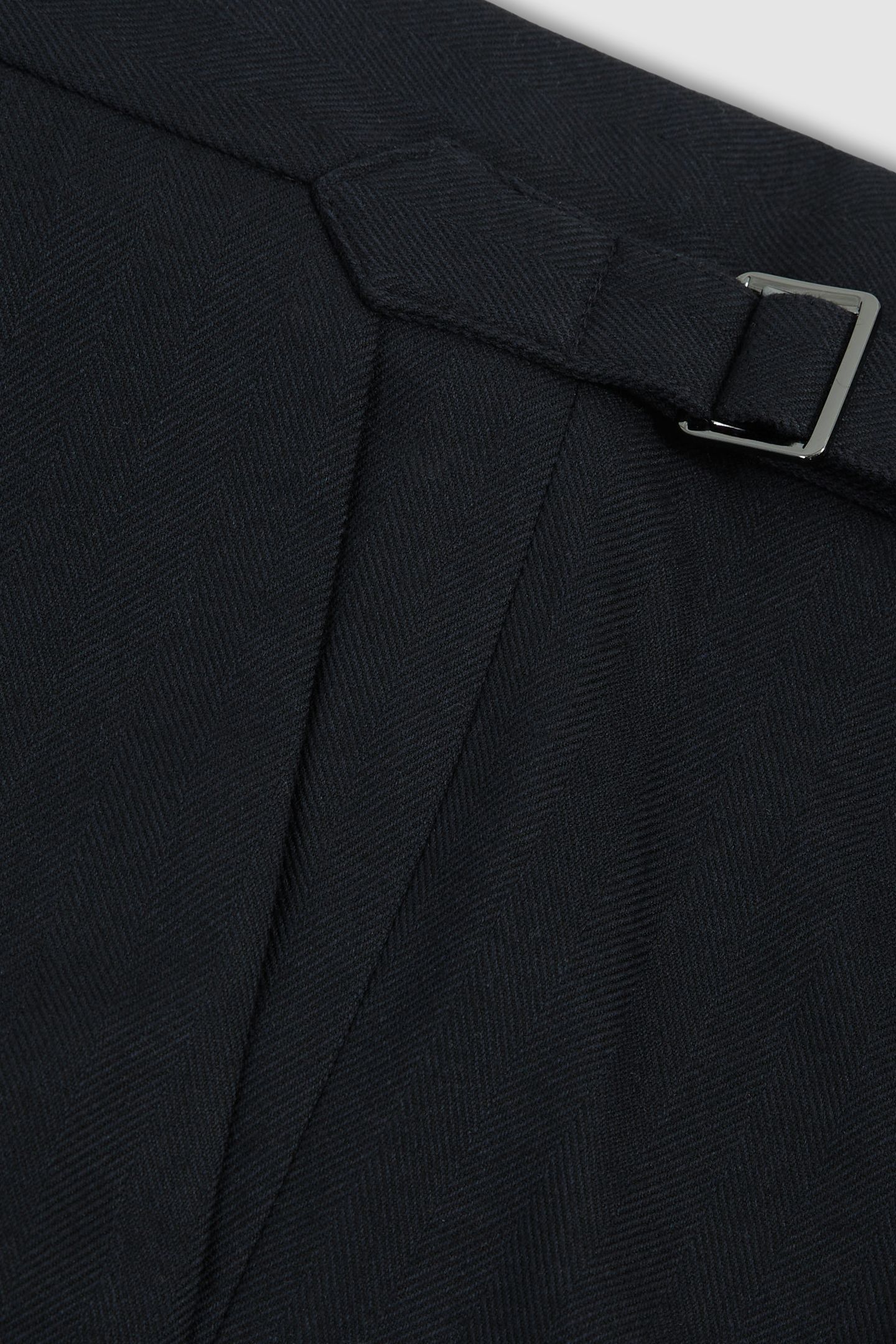 HERRINGBONE SIDE ADJUSTER TROUSER NAVY 5
