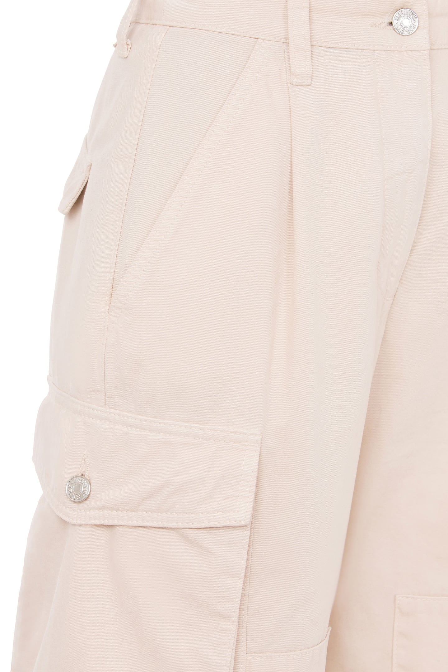 GARMENT-DYED GABARDINE CARGO TROUSERS BEIGE 4