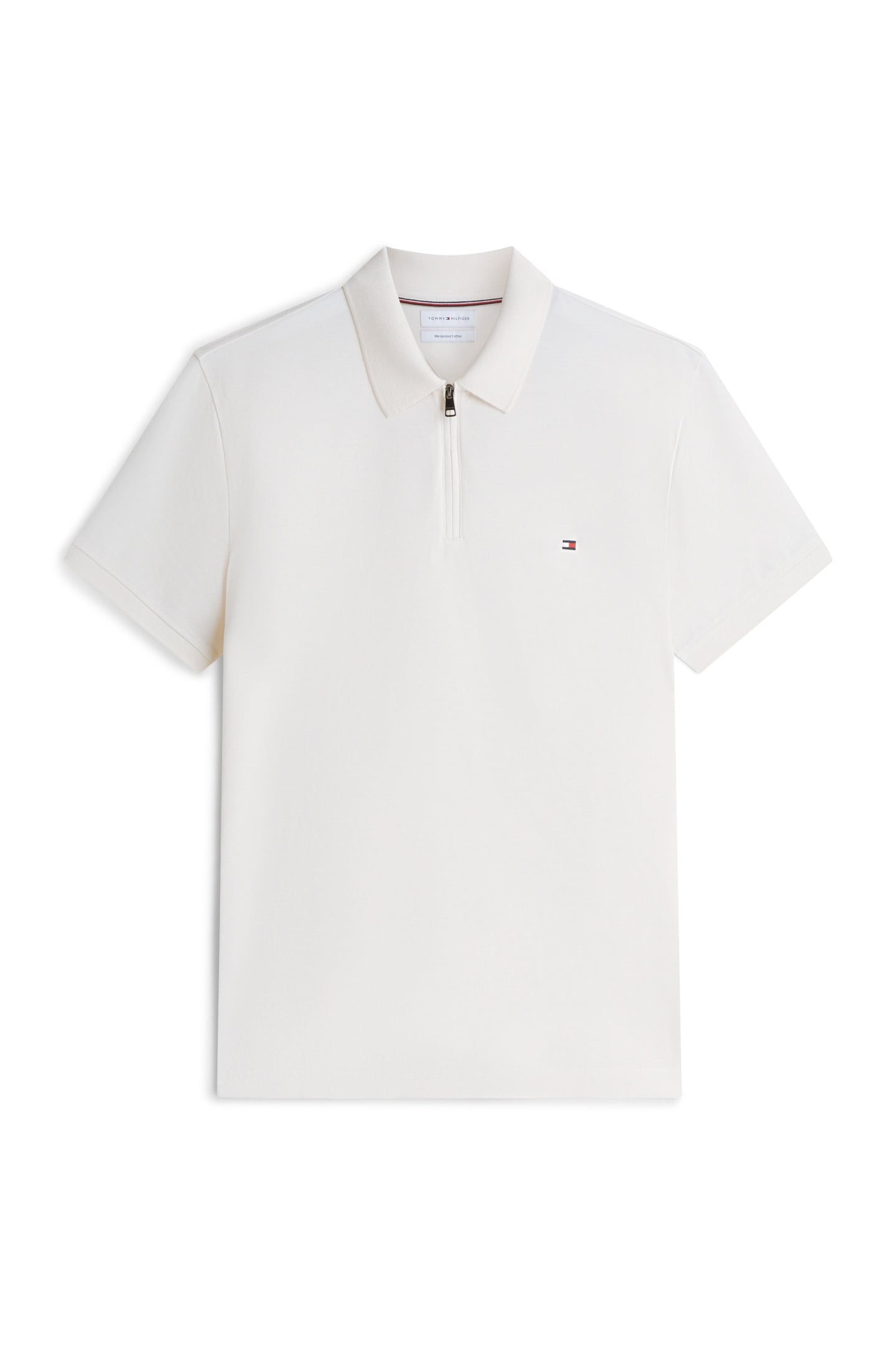 MERC PIQUE ZIP REGULAR POLO IVORY PETAL 4