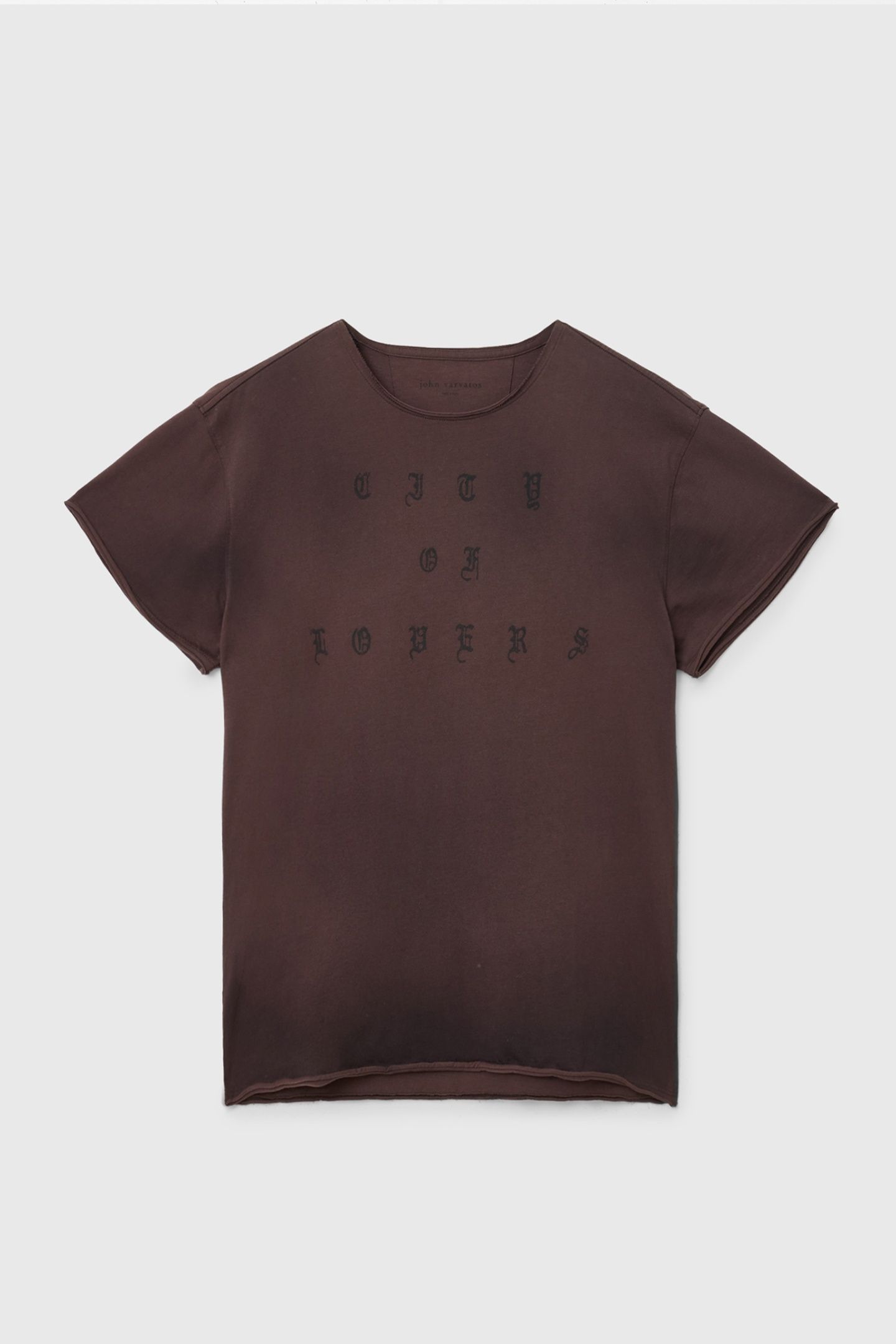 SS RAW EDGE RELAXED FIT TEE - CITY OF LO MERLOT 2