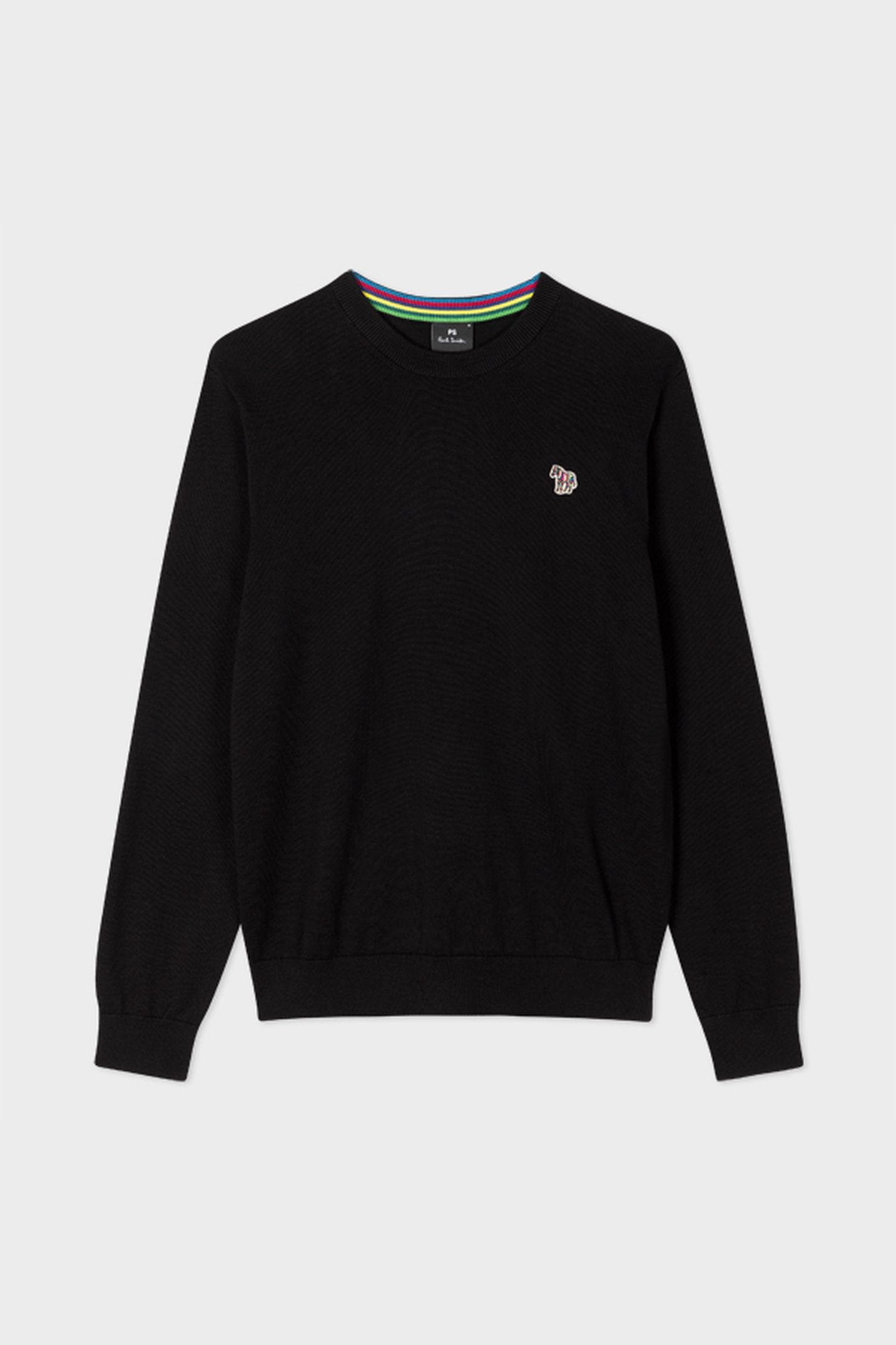 MENS SWEATER CREW NECK ZEB BAD BLACK 6