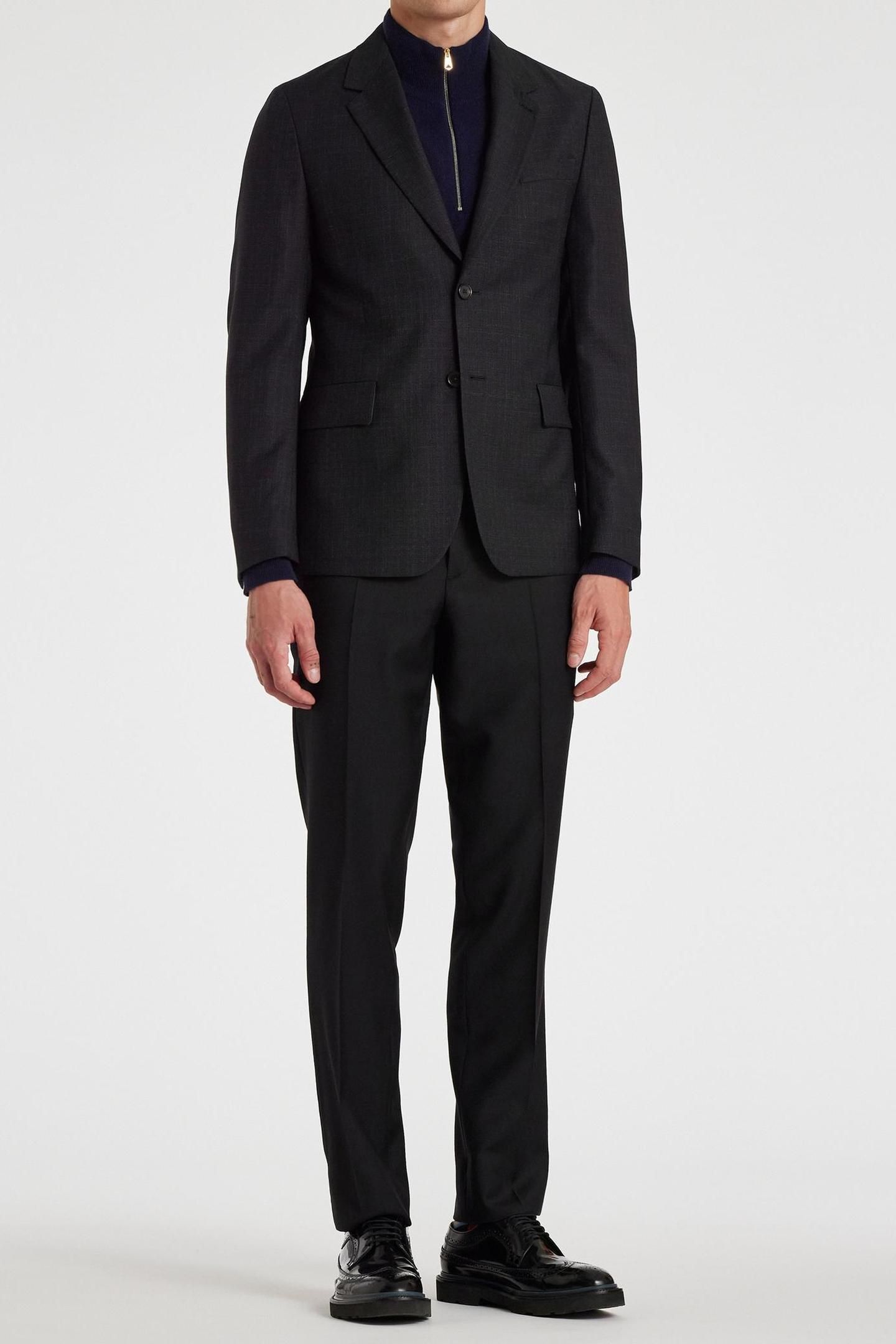 MENS 2 BUTTON JACKET BLACK 4
