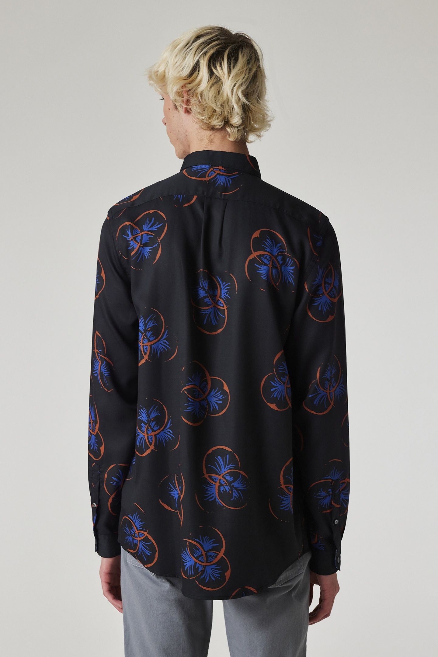 MENS LS REGULAR FIT SHIRT VERY DARK NAVY 2